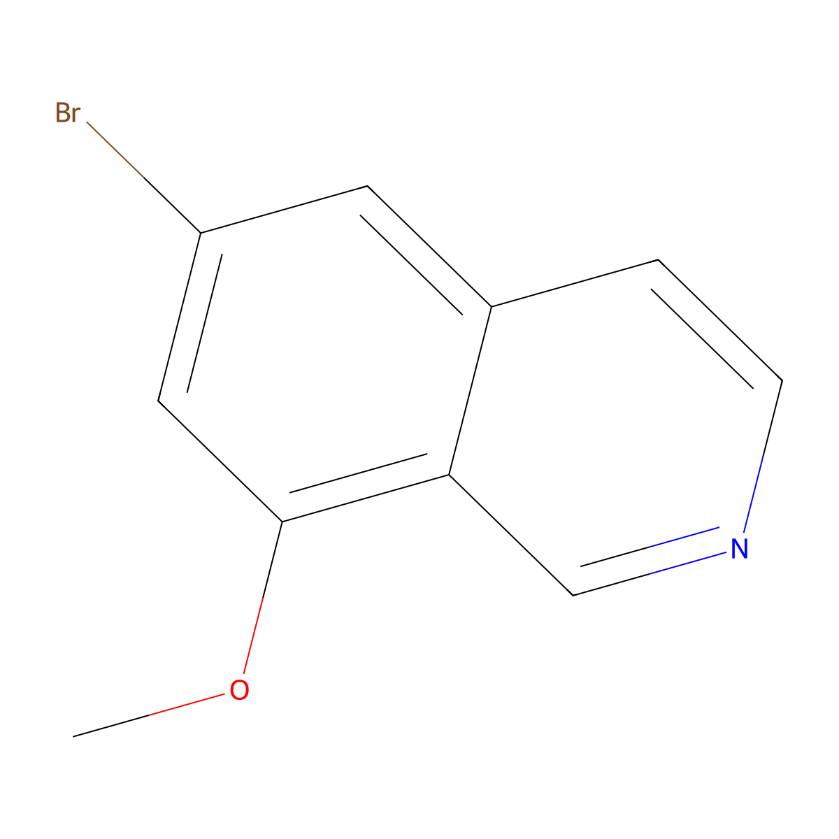 6-Bromo-8-methoxyisoquinoline molecular structure, CAS 1415564-97-4