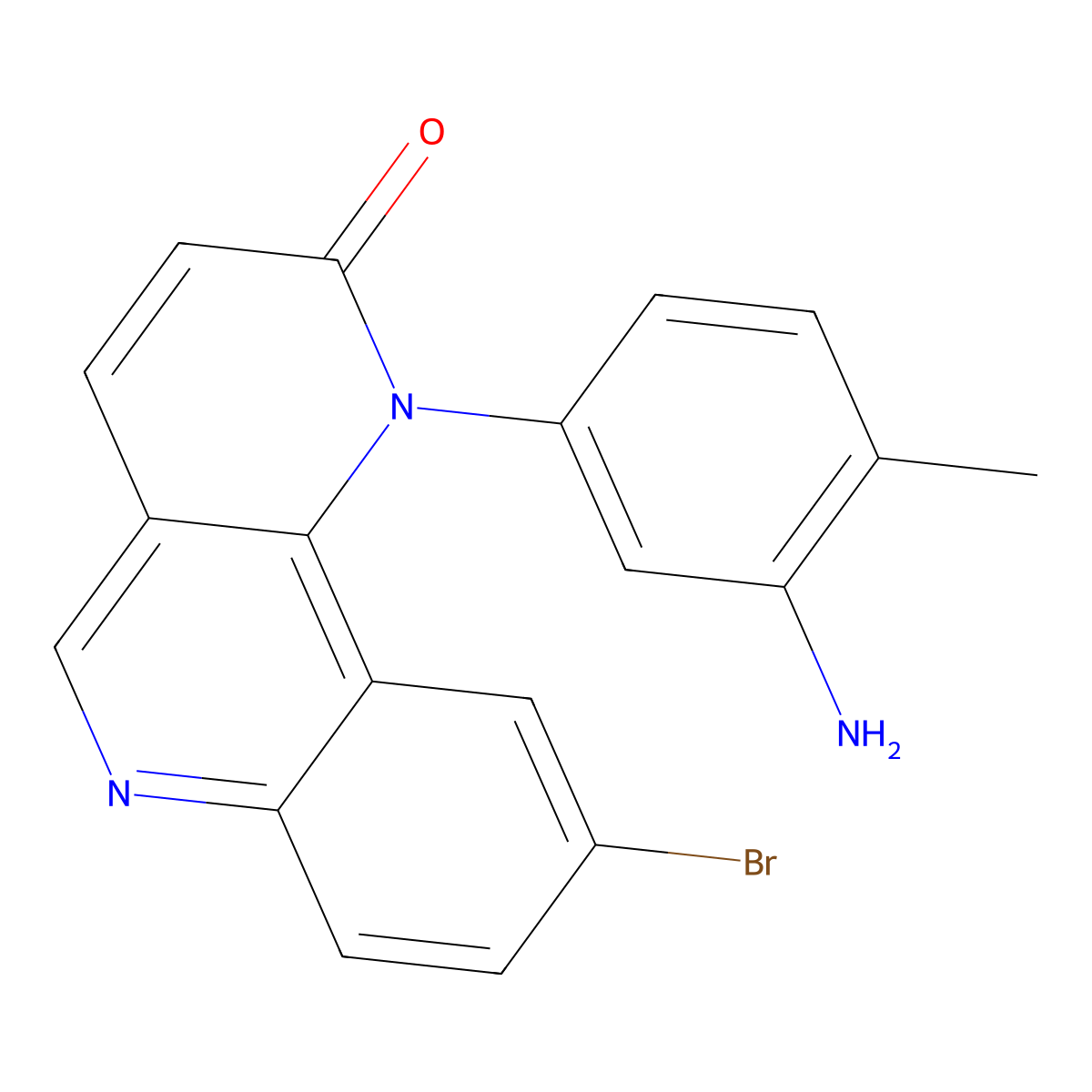 1-(3-amino-4-methylphenyl)-9-bromobenzo[h][1,6]naphthyridin-2(1H)-one molecular structure, CAS 1415565-13-7
