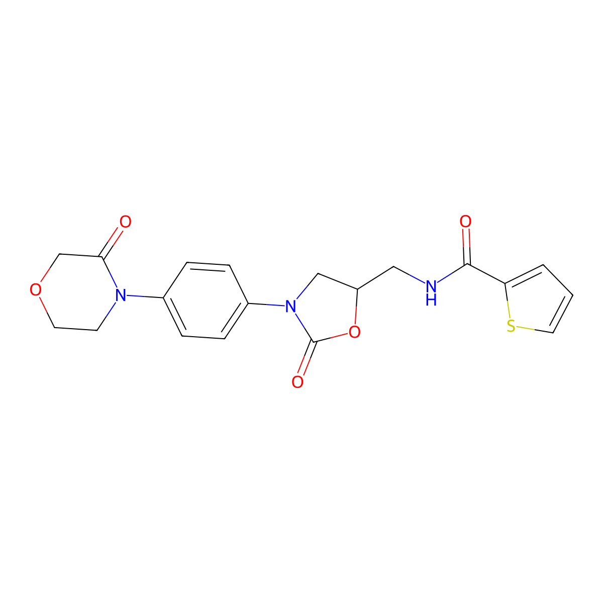 Dechloro-rivaroxaban molecular structure, CAS 1415566-28-7