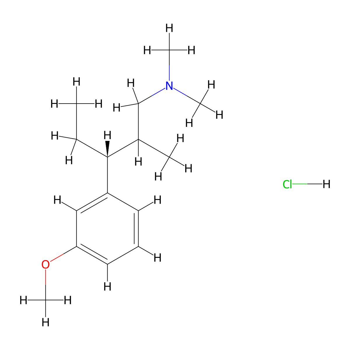 (3R)-3-(3-Methoxyphenyl)-N,N,2-triMethylpentan-1-aMine (Hydrochloride) molecular structure, CAS 1415566-76-5