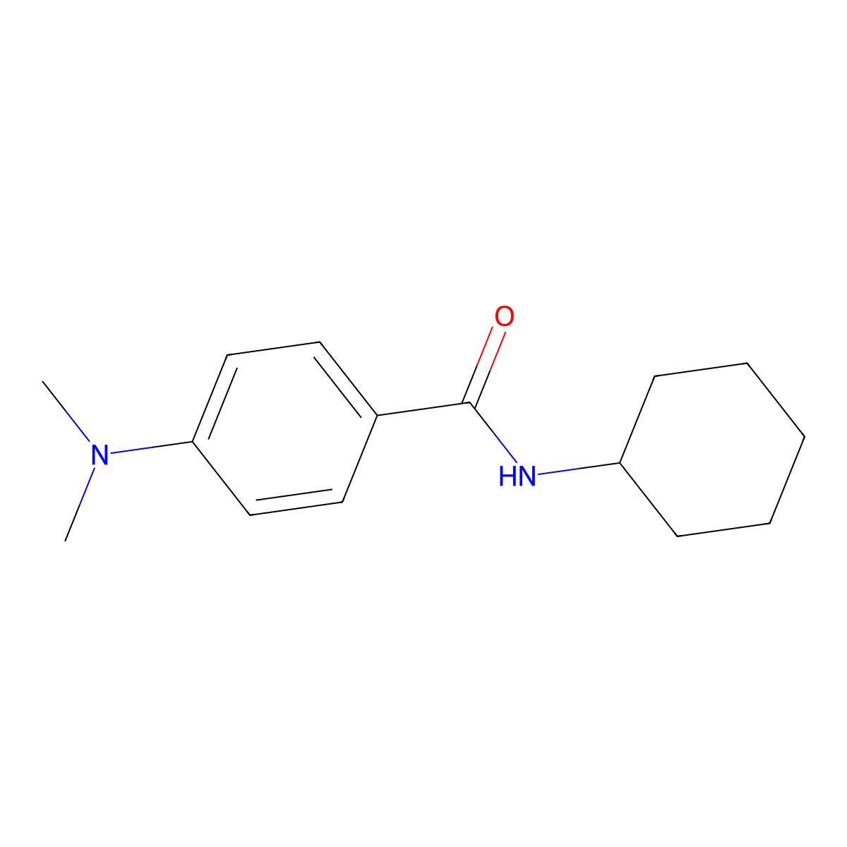 N-cyclohexyl-4-(dimethylamino)benzamide molecular structure, CAS 141557-50-8