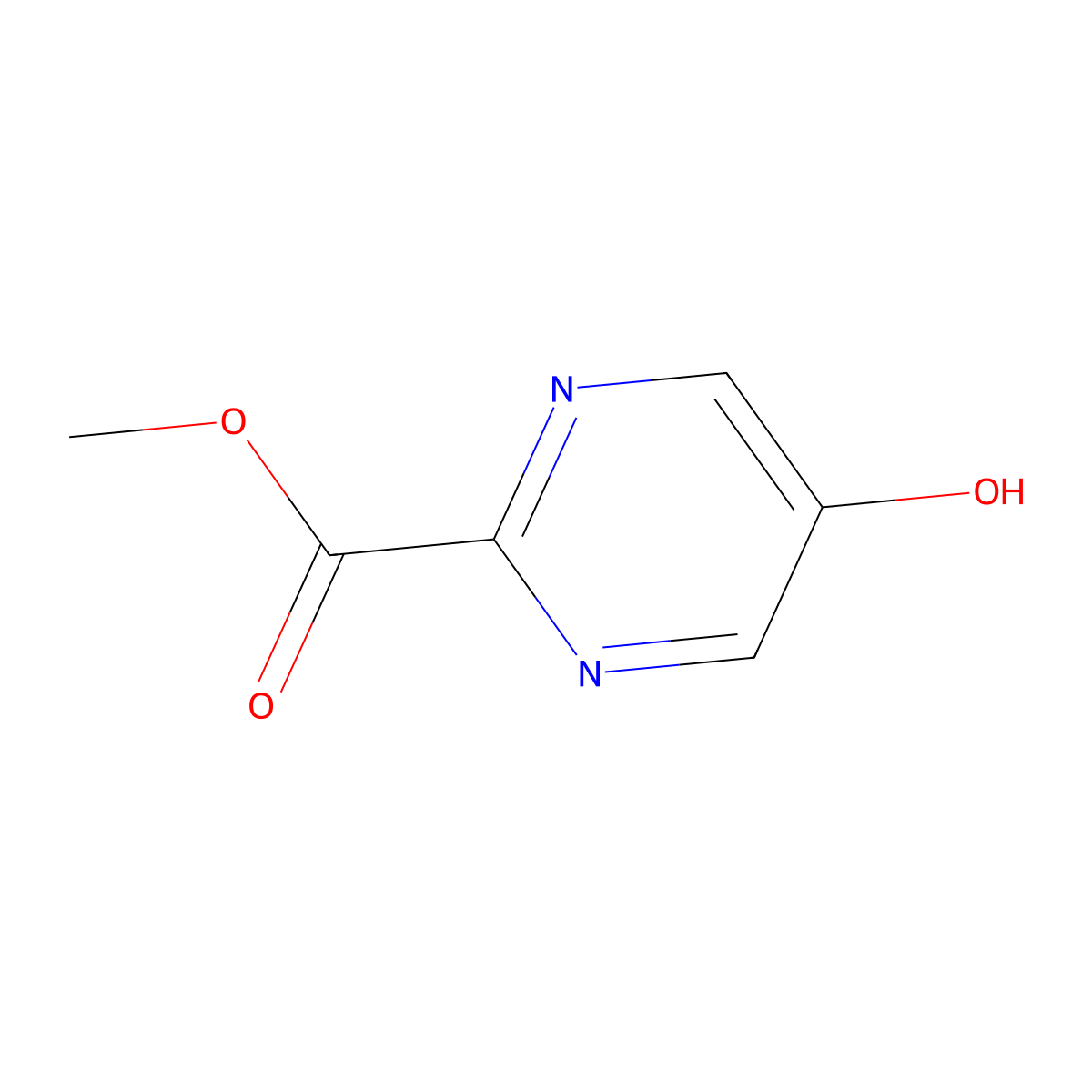 Methyl 5-hydroxypyrimidine-2-carboxylate molecular structure, CAS 1415574-30-9