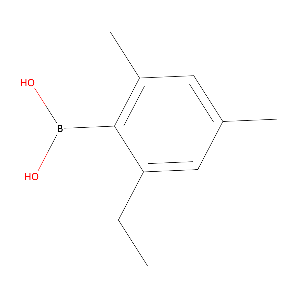 (2-Ethyl-4,6-dimethylphenyl)boronic acid molecular structure, CAS 1415578-24-3