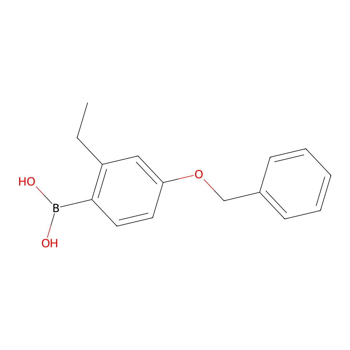 4-(Benzyloxy)-2-ethylphenylboronic acid molecular structure, CAS 1415578-37-8