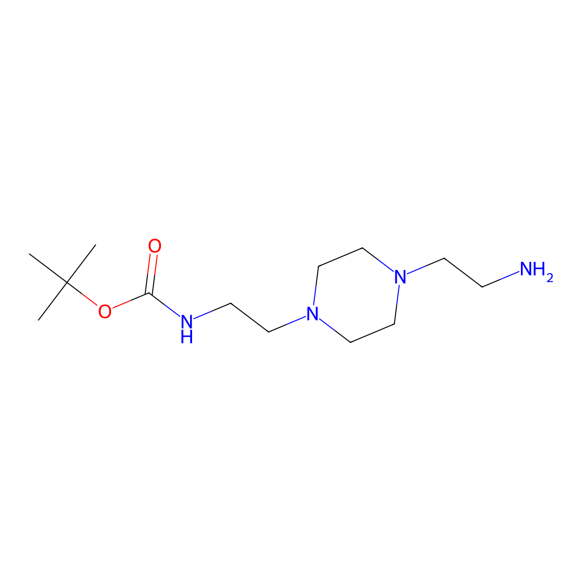 tert-Butyl (2-(4-(2-aminoethyl)piperazin-1-yl)ethyl)carbamate molecular structure, CAS 1415582-56-7
