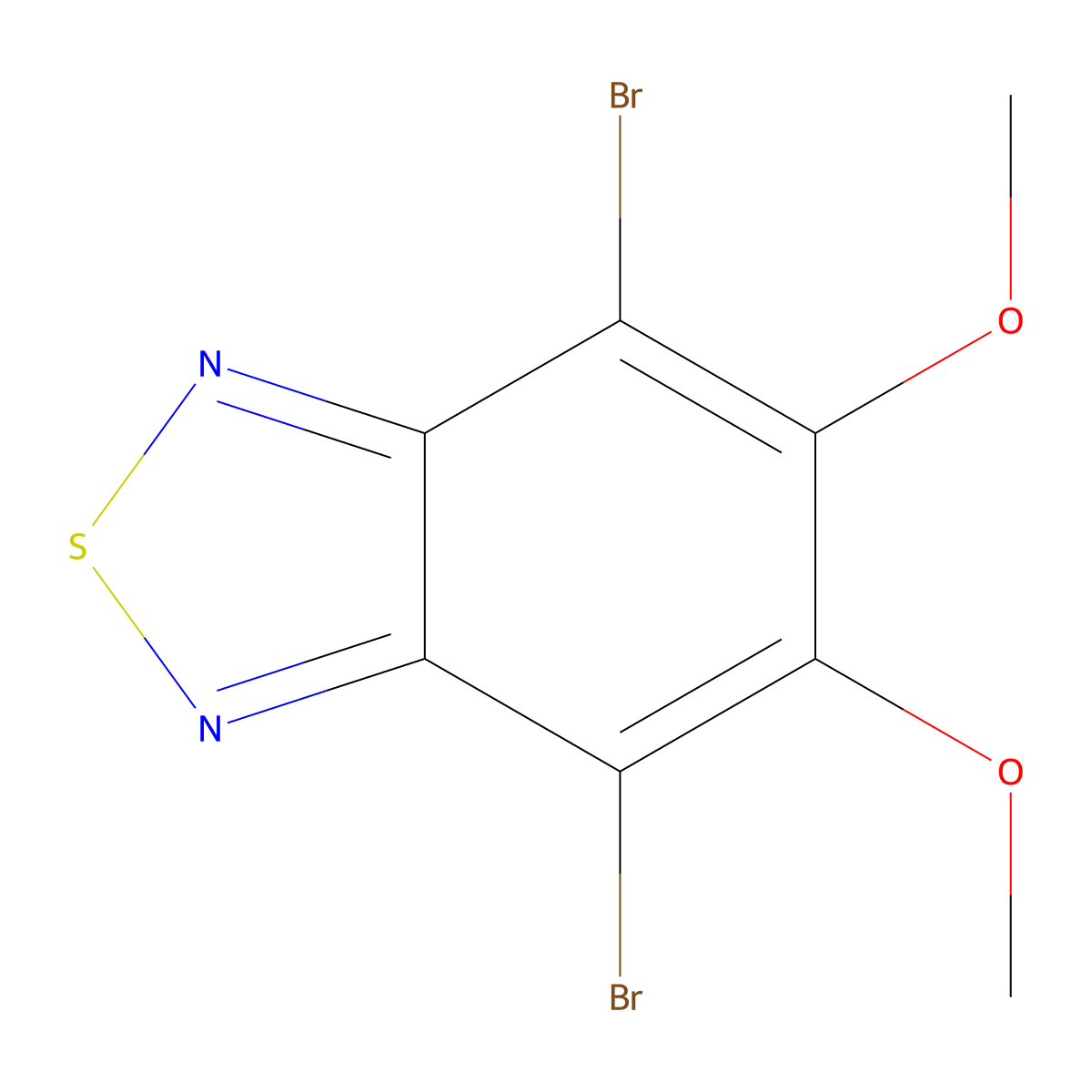 4,7-Dibromo-5,6-dimethoxybenzo[c][1,2,5]thiadiazole molecular structure, CAS 1415601-55-6
