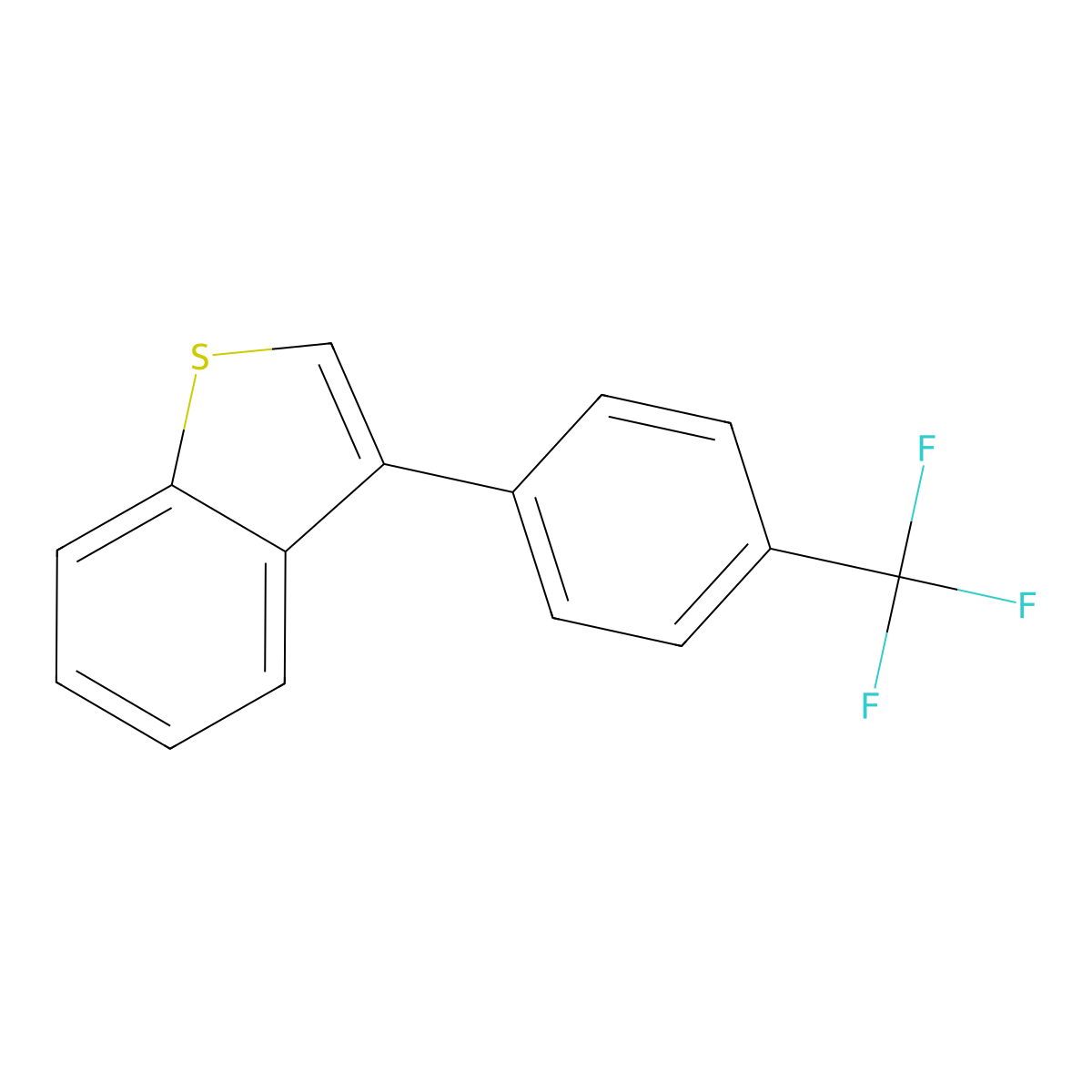 3-(4-(Trifluoromethyl)phenyl)benzo[b]thiophene molecular structure, CAS 1415605-83-2