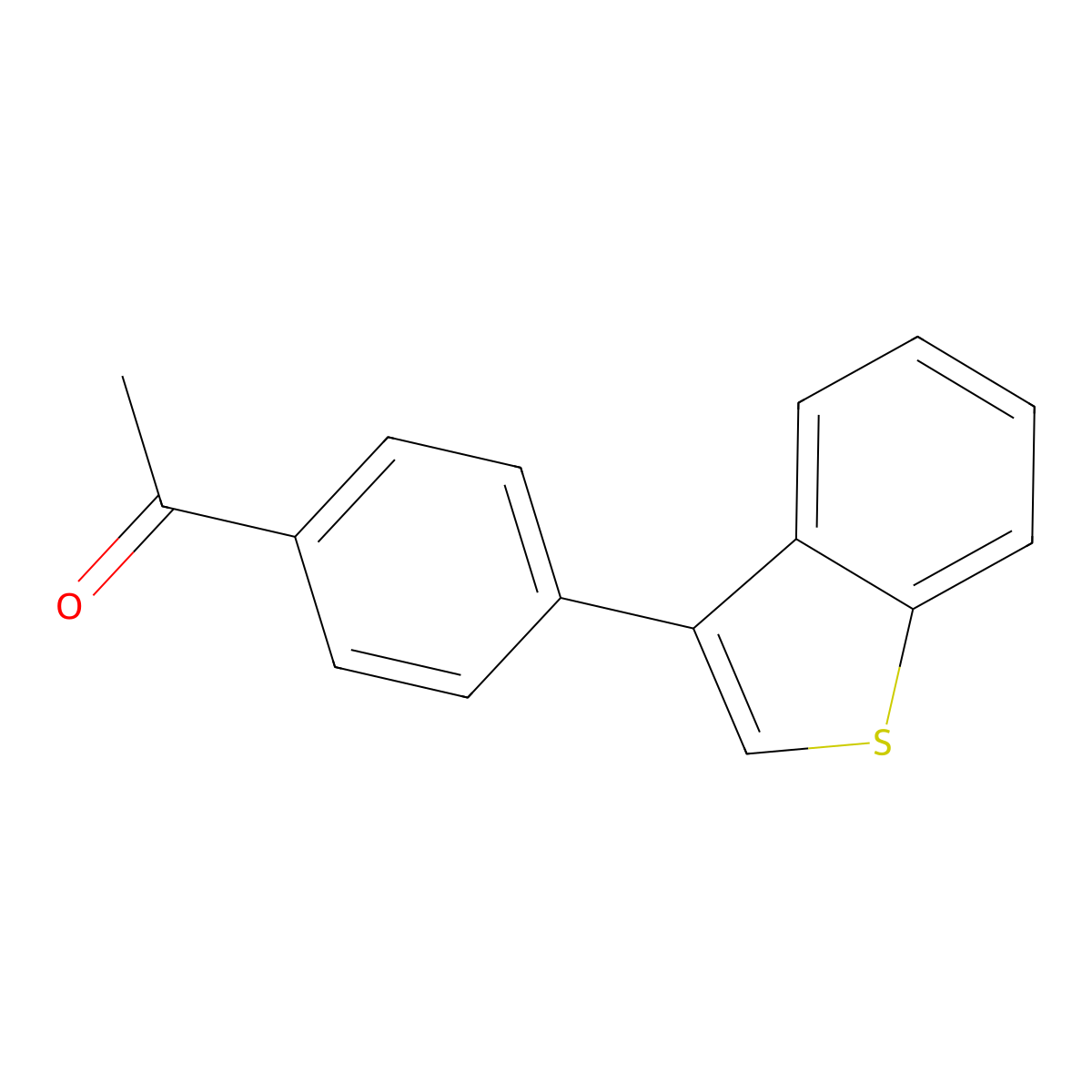 1-[4-(1-Benzothiophen-3-yl)phenyl]ethan-1-one molecular structure, CAS 1415605-84-3