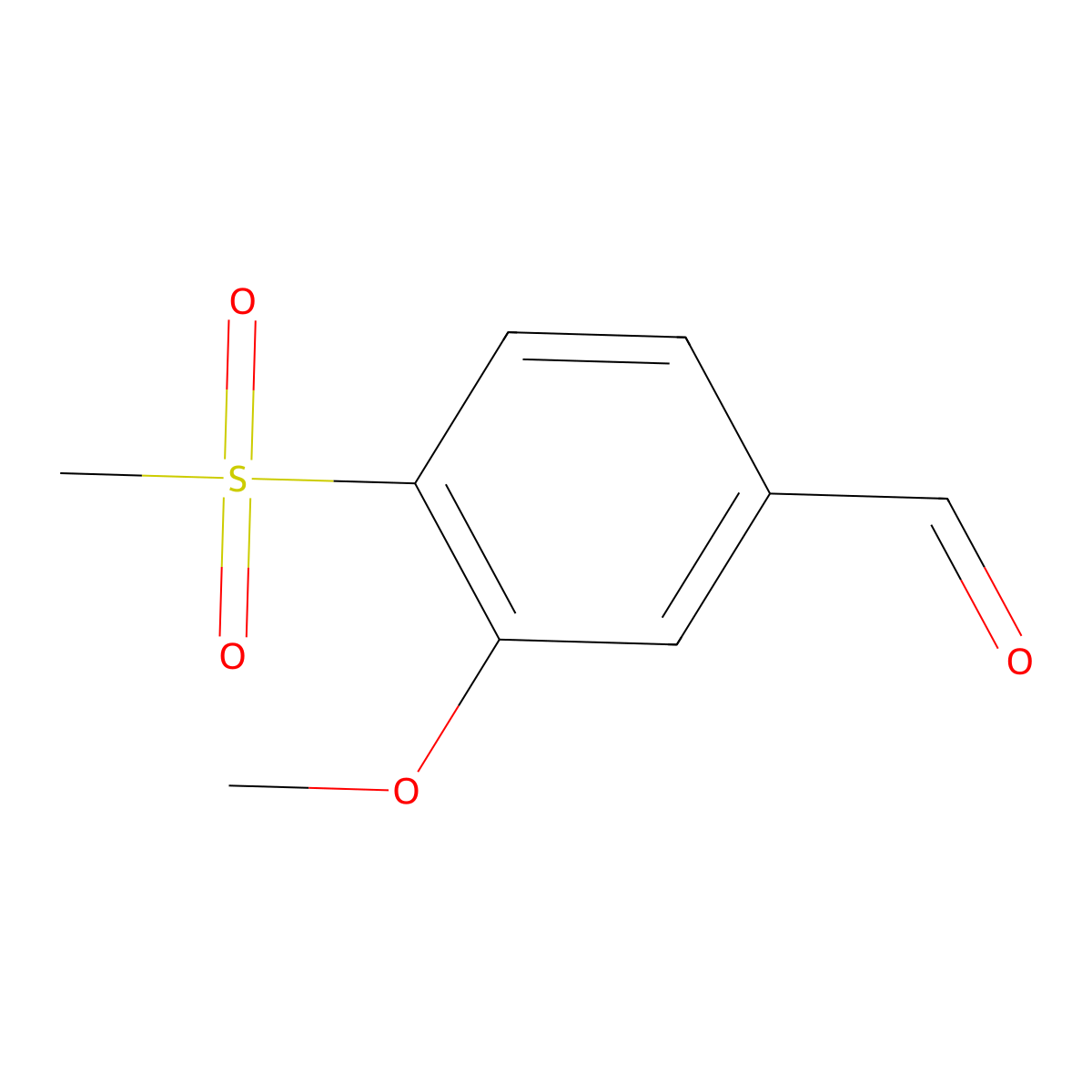 3-Methoxy-4-(methylsulfonyl)benzaldehyde molecular structure, CAS 1415609-52-7