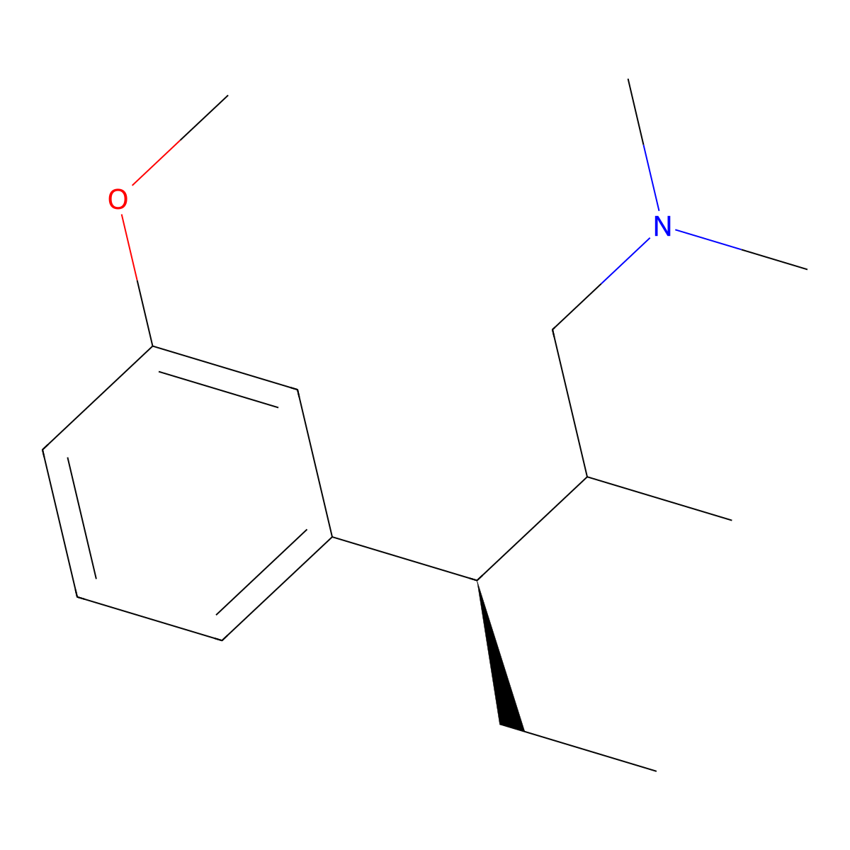 Benzenepropanamine,-ethyl-3-methoxy-N,N,-trimethyl-, (R)- molecular structure, CAS 1415633-12-3