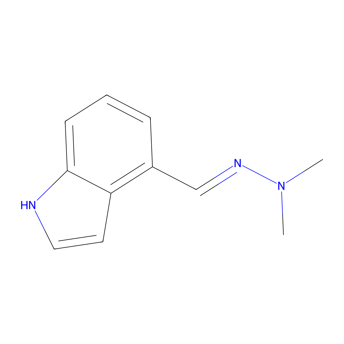 N-(1H-indol-4-ylmethylideneamino)-N-methylmethanamine molecular structure, CAS 1415679-47-8