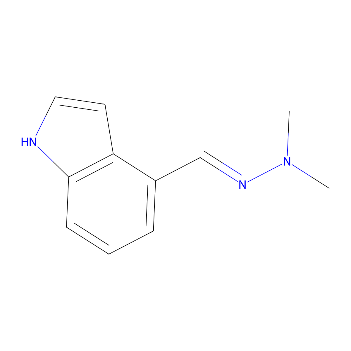 N-(1H-indol-4-ylmethylideneamino)-N-methylmethanamine molecular structure, CAS 1415679-47-8