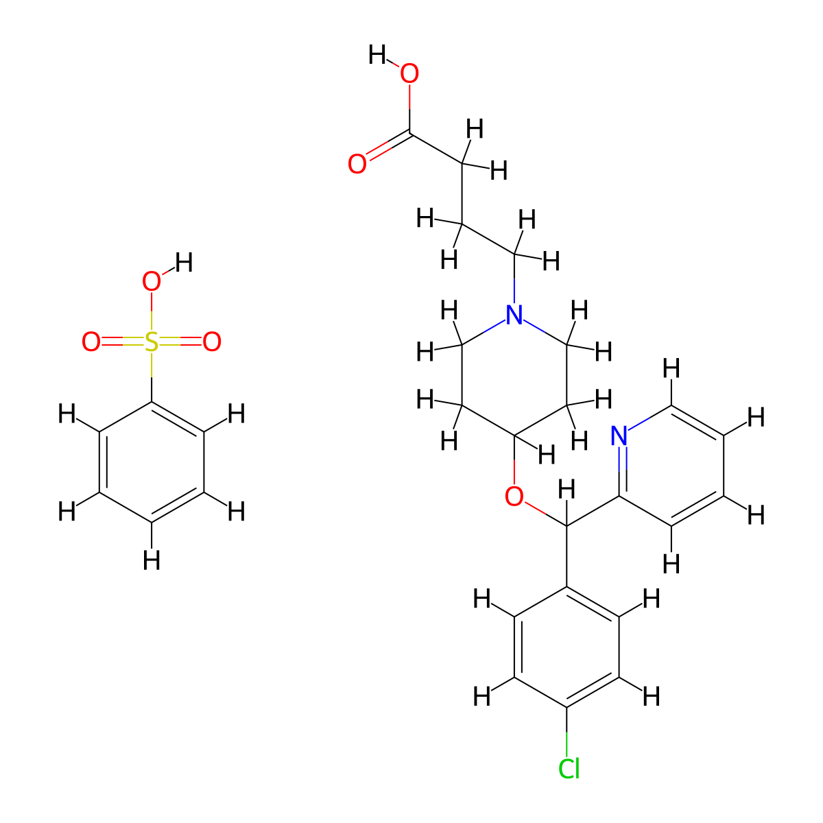 Bepotastine Besylate (Racemate) molecular structure, CAS 1415692-17-9