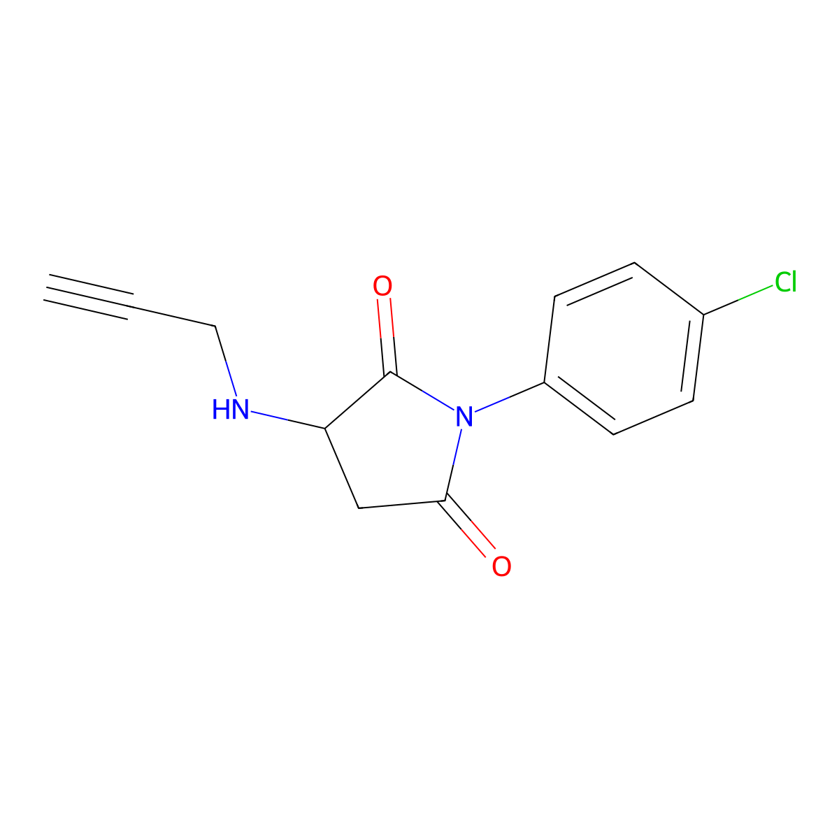 1-(4-Chlorophenyl)-3-(prop-2-yn-1-ylamino)pyrrolidine-2,5-dione molecular structure, CAS 1415719-07-1
