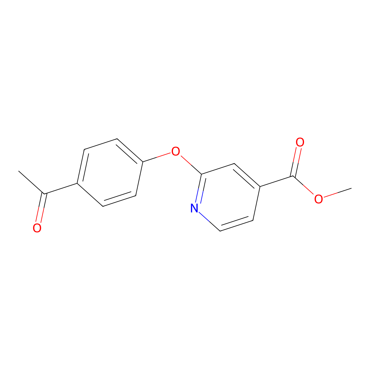 Methyl 2-(4-acetylphenoxy)isonicotinate molecular structure, CAS 1415719-21-9