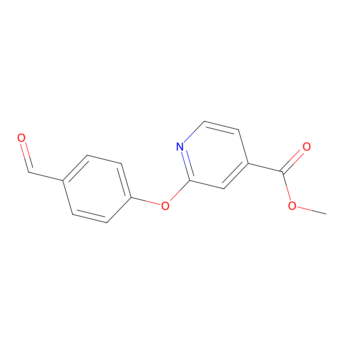 Methyl 2-(4-formylphenoxy)isonicotinate molecular structure, CAS 1415719-27-5
