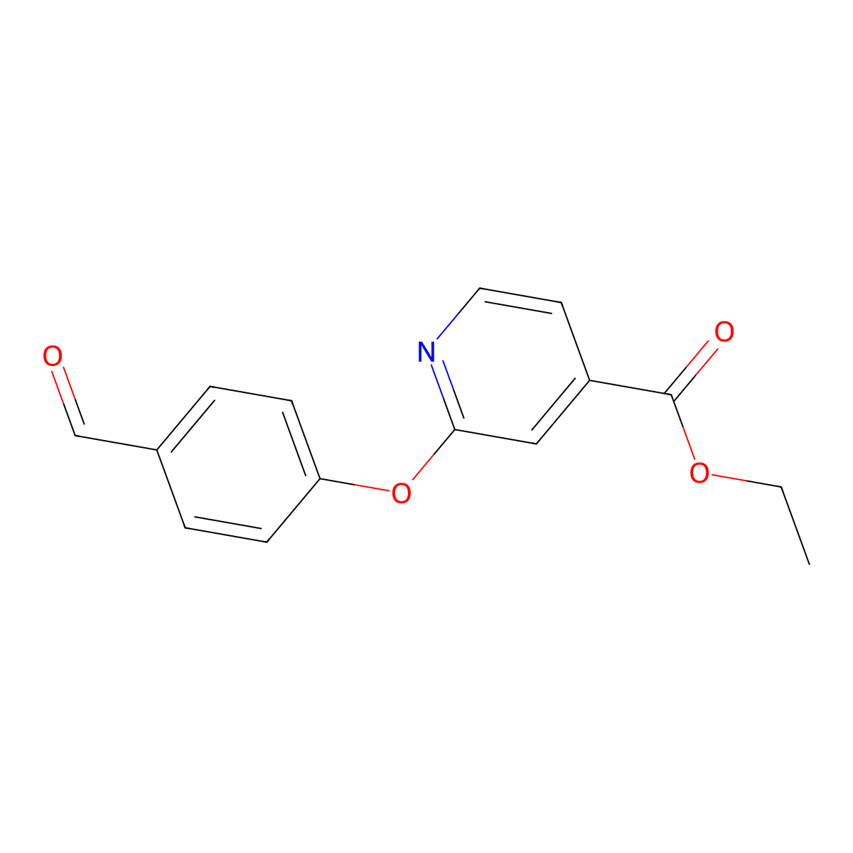 Ethyl 2-(4-formylphenoxy)isonicotinate molecular structure, CAS 1415719-29-7