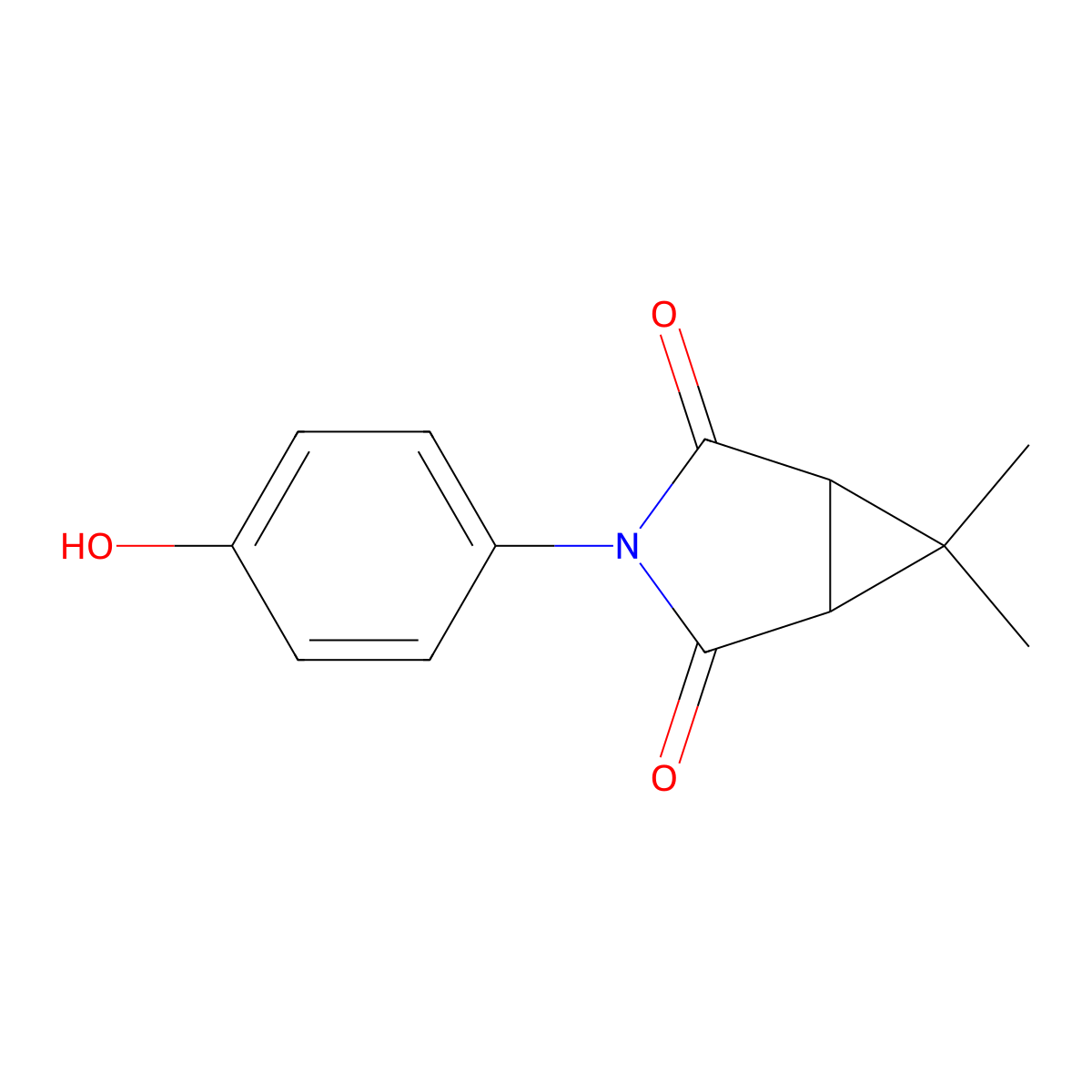 3-(4-Hydroxyphenyl)-6,6-dimethyl-3-azabicyclo[3.1.0]hexane-2,4-dione molecular structure, CAS 1415719-52-6
