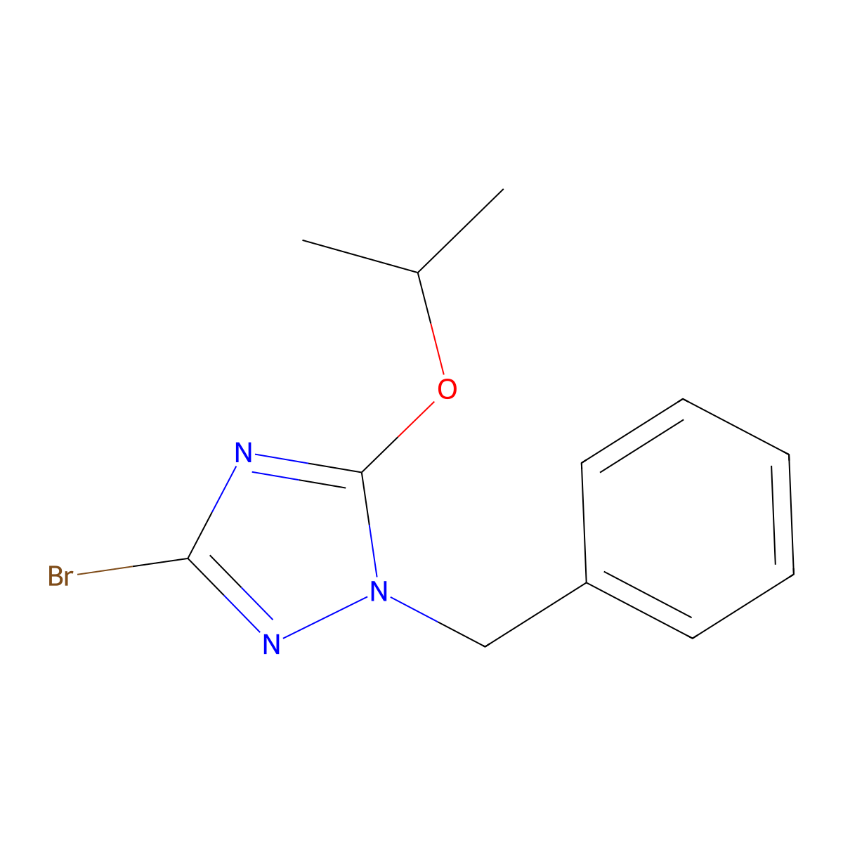 1-benzyl-3-bromo-5-isopropoxy-1H-1,2,4-triazole molecular structure, CAS 1415719-55-9