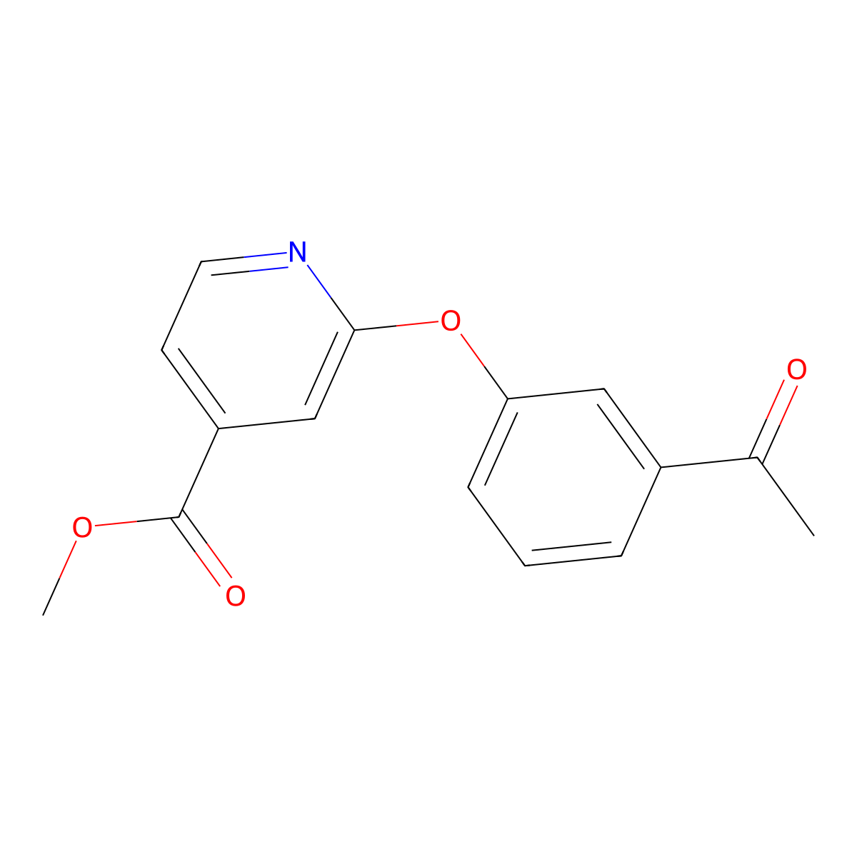 Methyl 2-(3-acetylphenoxy)isonicotinate molecular structure, CAS 1415719-69-5