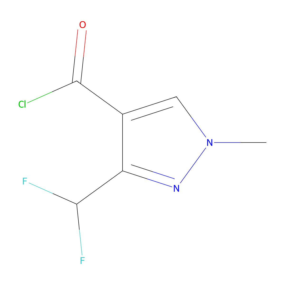3-(Difluoromethyl)-1-methyl-1 H-pyrazole-4-carbonyl chloride molecular structure, CAS 141573-96-8