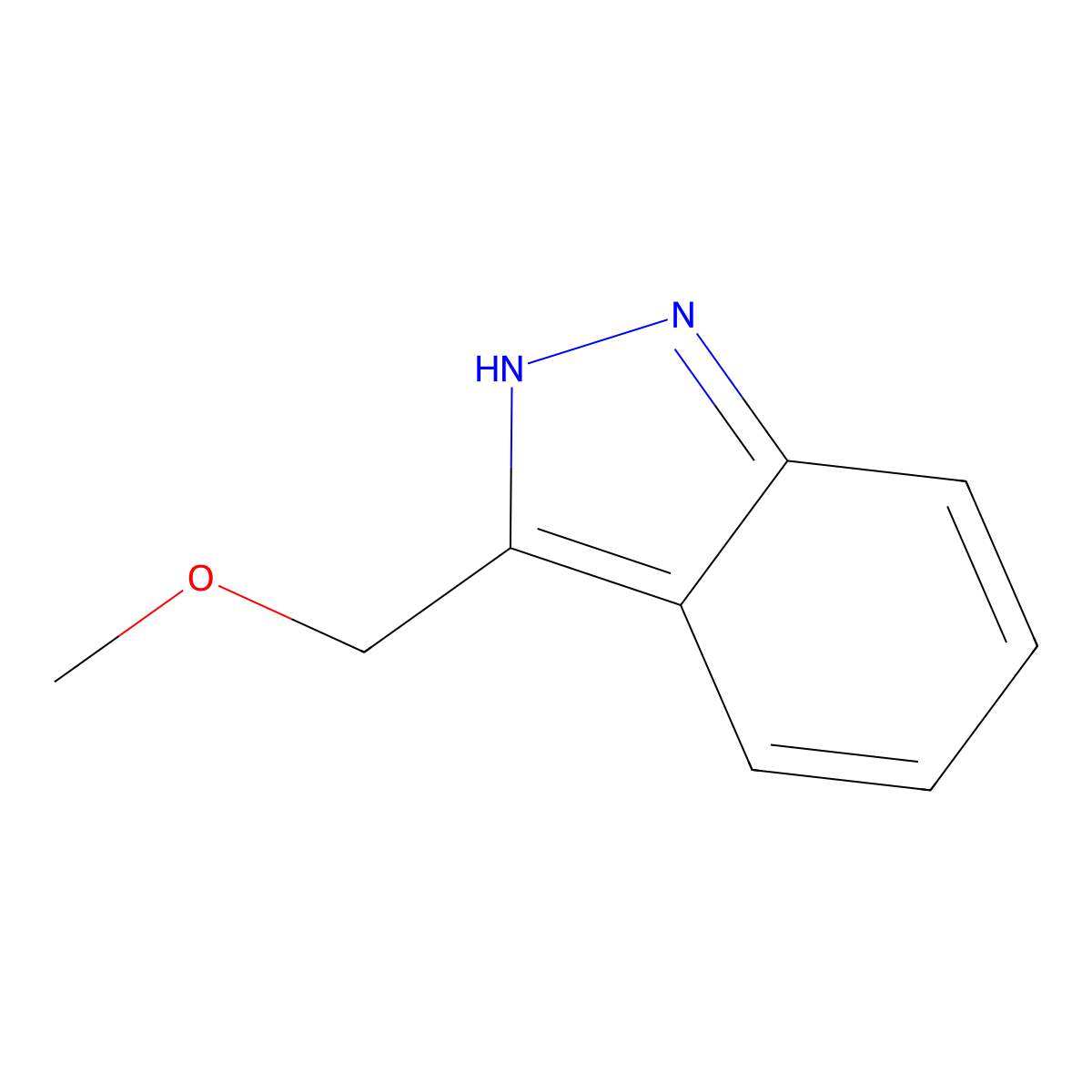 3-(methoxymethyl)-1H-indazole molecular structure, CAS 1415739-84-2