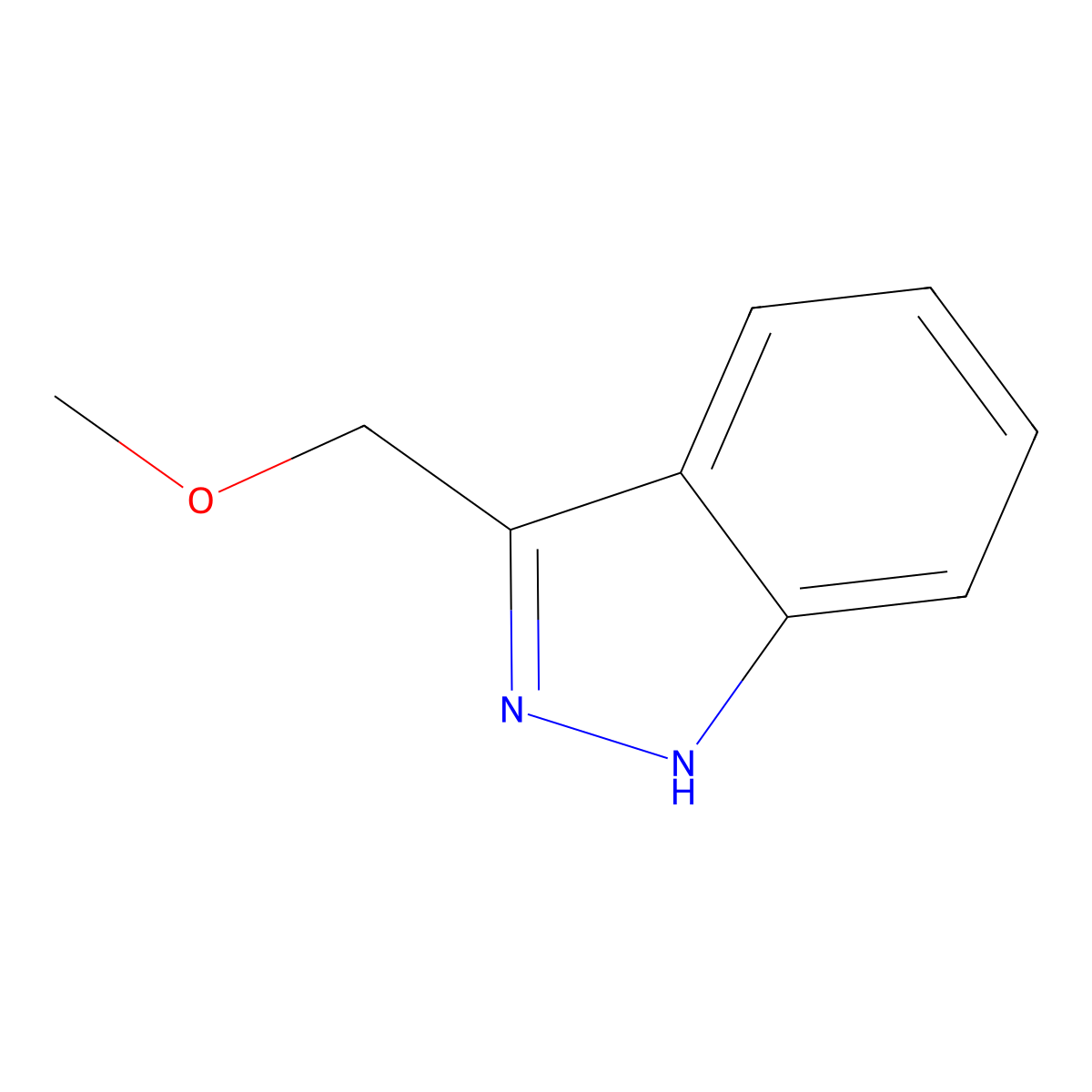 3-(methoxymethyl)-1H-indazole molecular structure, CAS 1415739-84-2