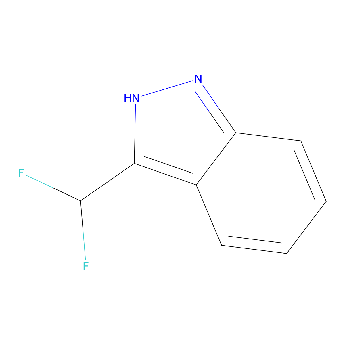 3-(Difluoromethyl)-1H-indazole molecular structure, CAS 1415739-85-3