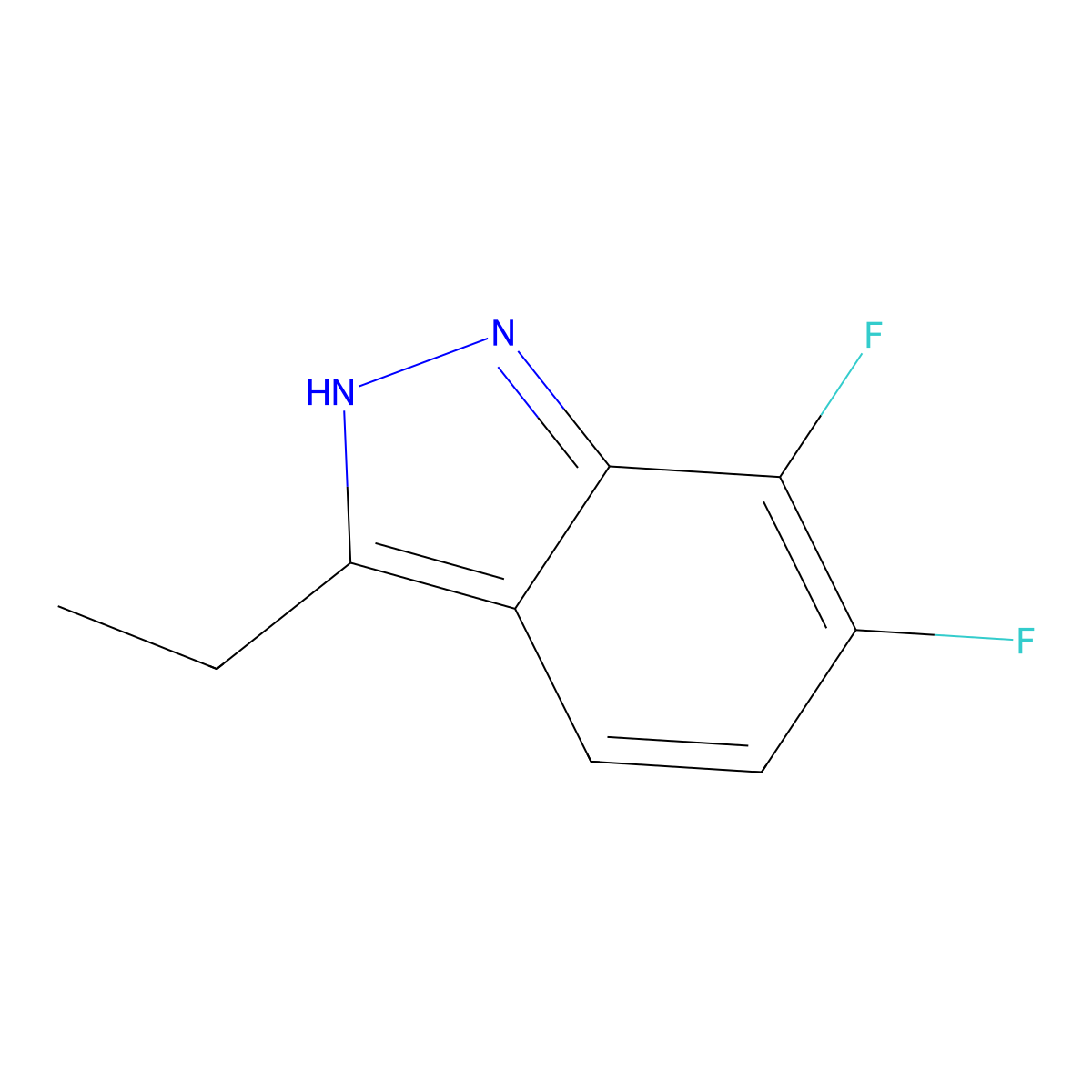 3-Ethyl-6,7-difluoro-1H-indazole molecular structure, CAS 1415740-59-8
