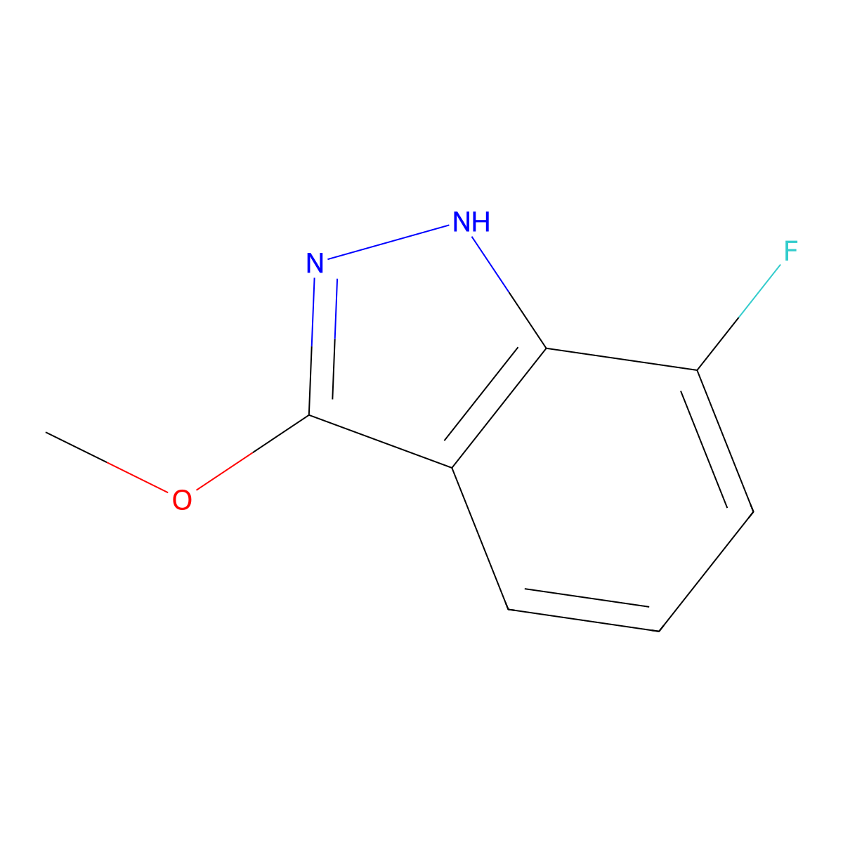 7-fluoro-3-methoxy-1H-indazole molecular structure, CAS 1415741-96-6