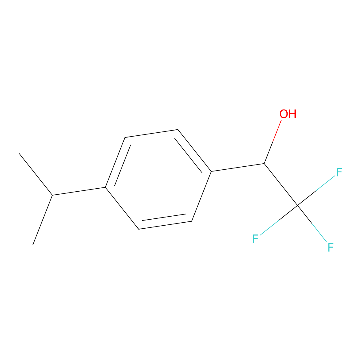2,2,2-Trifluoro-1-[4-(propan-2-yl)phenyl]ethan-1-ol molecular structure, CAS 1415743-25-7