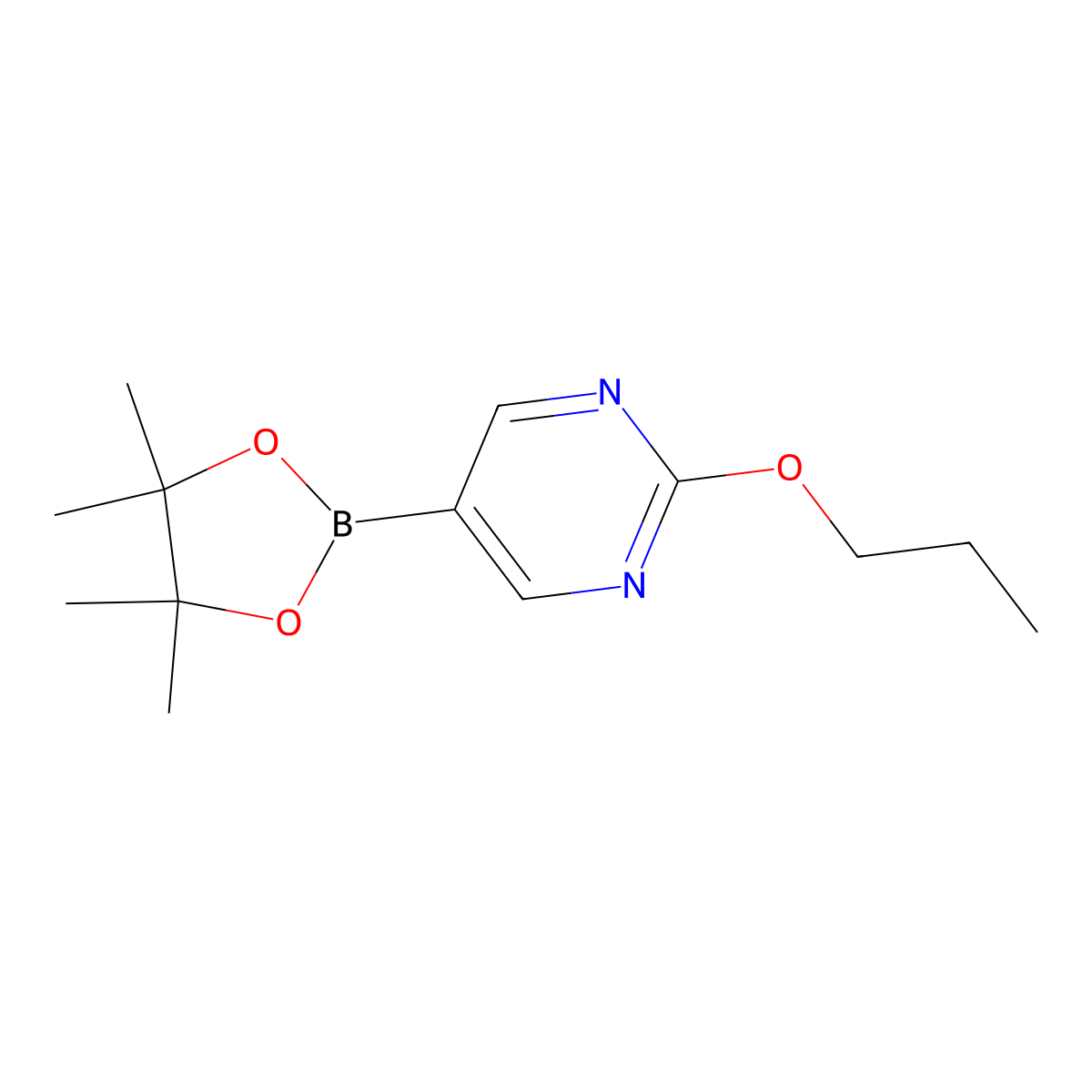 2-(n-Propoxy)pyrimidine-5-boronic acid pinacol ester molecular structure, CAS 1415748-21-8