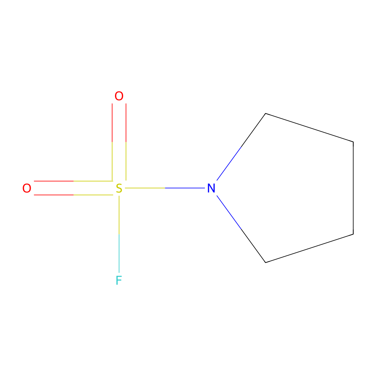 Pyrrolidine-1-sulfonyl fluoride molecular structure, CAS 141577-92-6