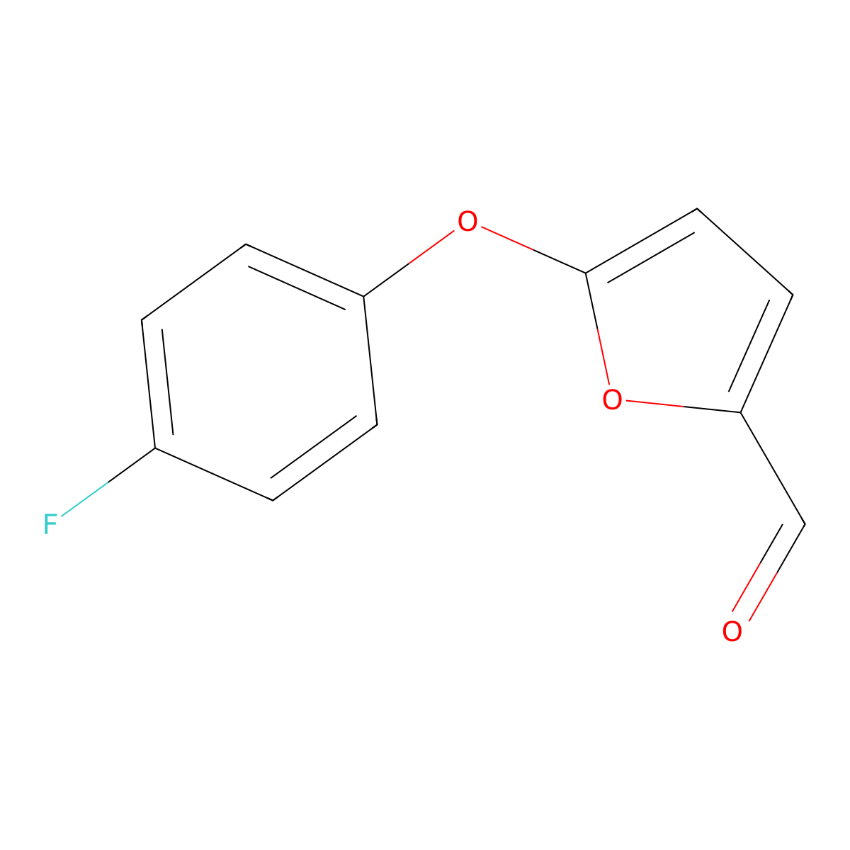 5-(4-Fluorophenoxy)furan-2-carbaldehyde molecular structure, CAS 141580-53-2