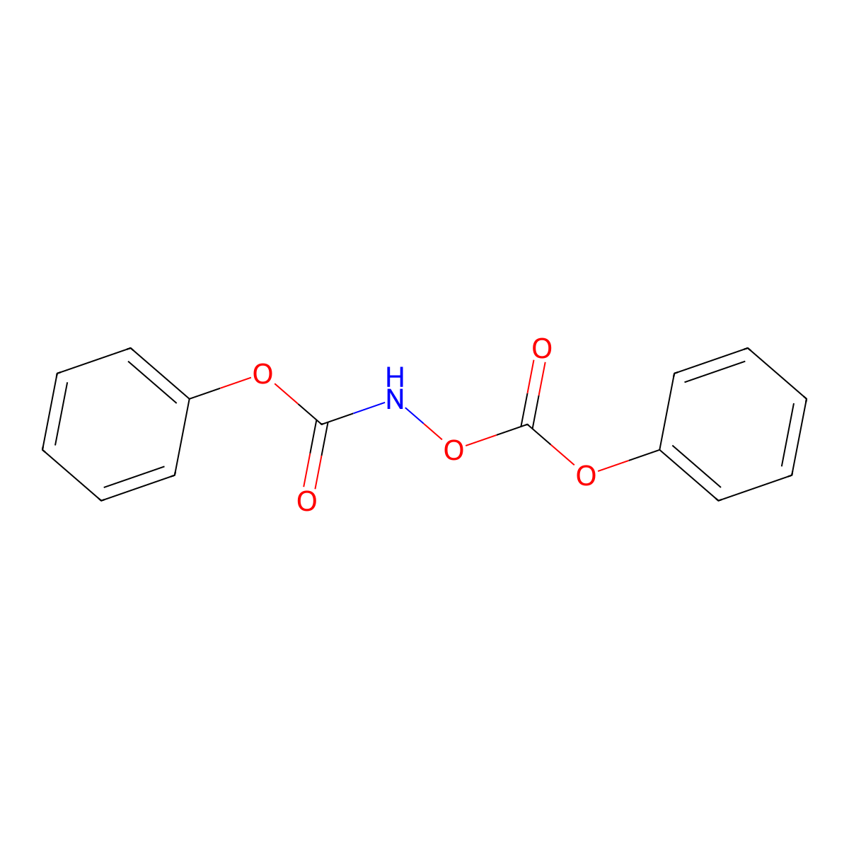 N,O-Bis-(phenoxycarbonyl)-hydroxylamine molecular structure, CAS 141580-65-6