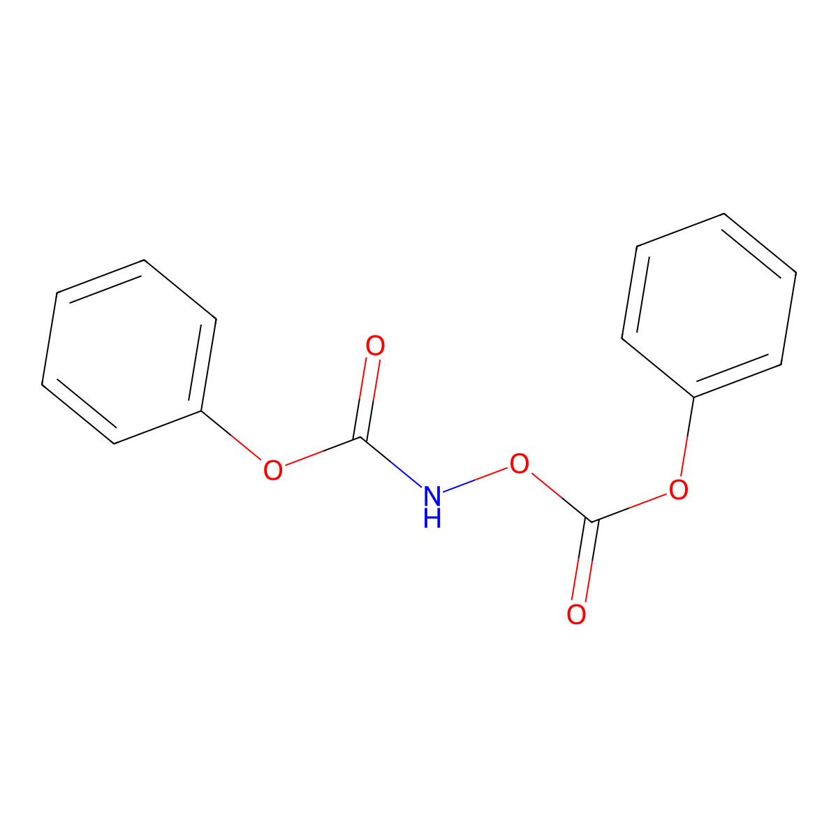 N,O-Bis-(phenoxycarbonyl)-hydroxylamine molecular structure, CAS 141580-65-6