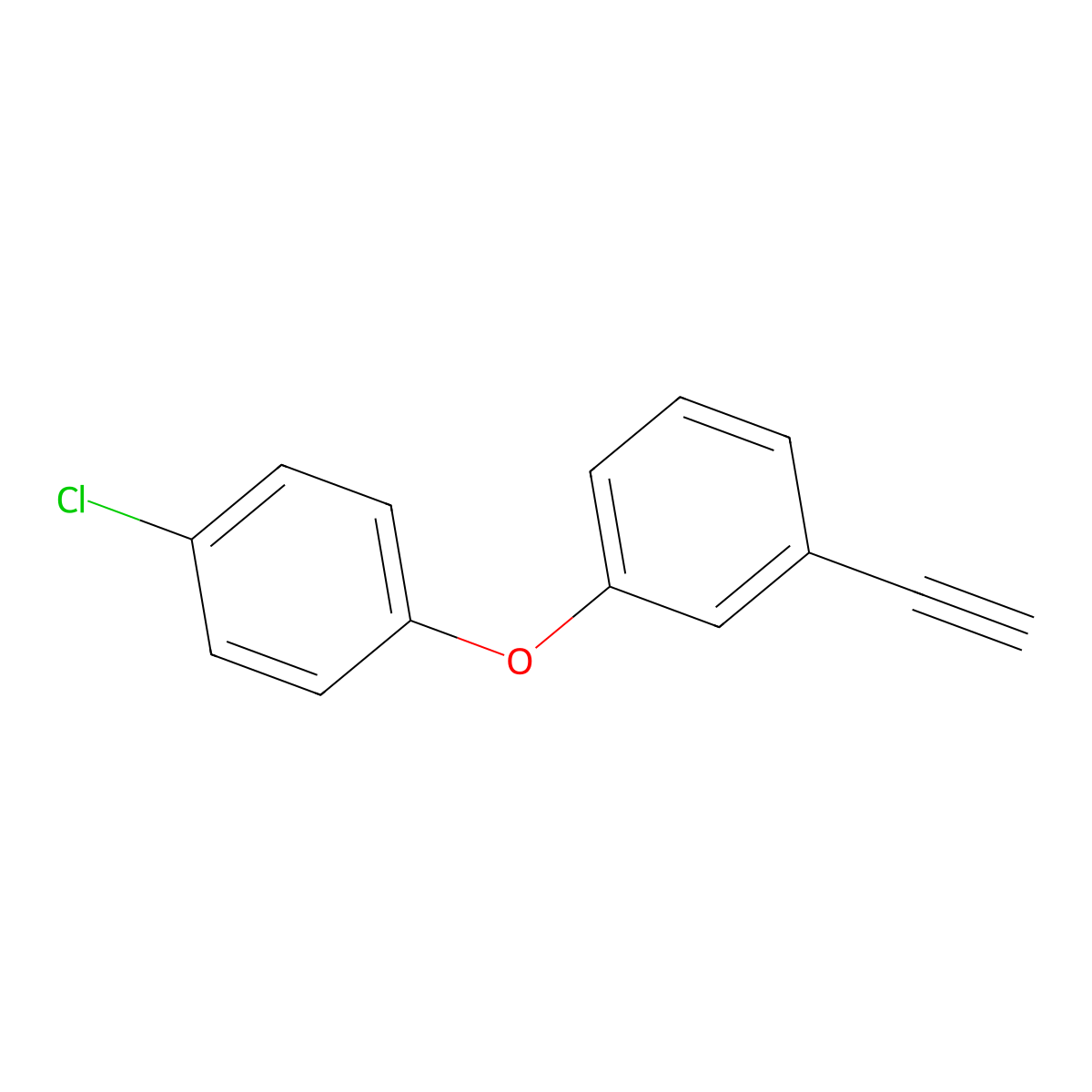 1-(4-Chlorophenoxy)-3-ethynylbenzene molecular structure, CAS 141580-95-2