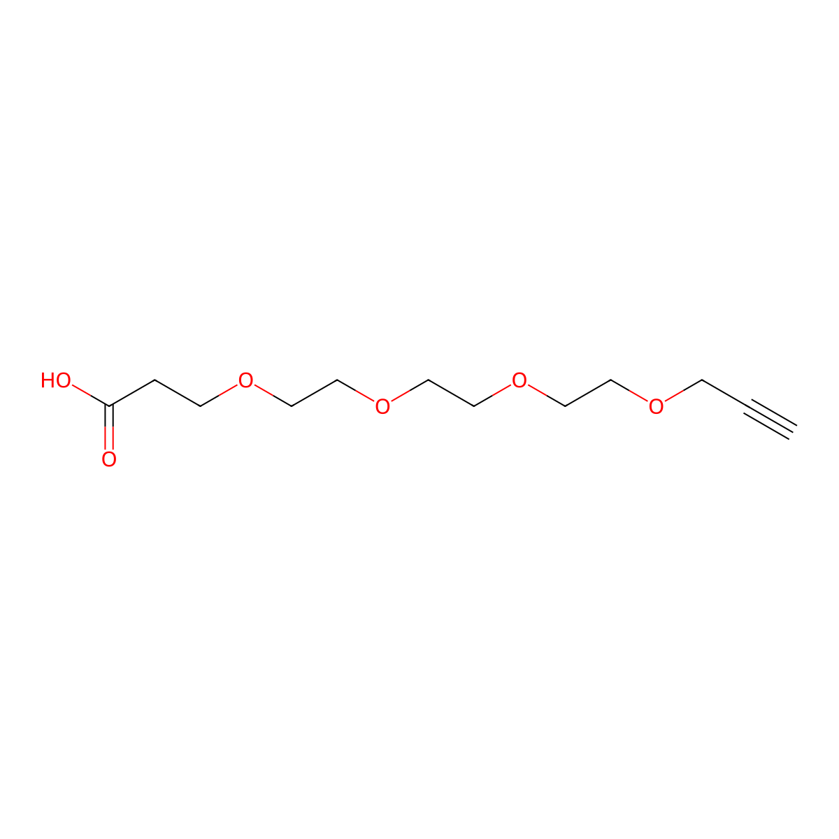 4,7,10,13-Tetraoxahexadec-15-ynoic acid molecular structure, CAS 1415800-32-6