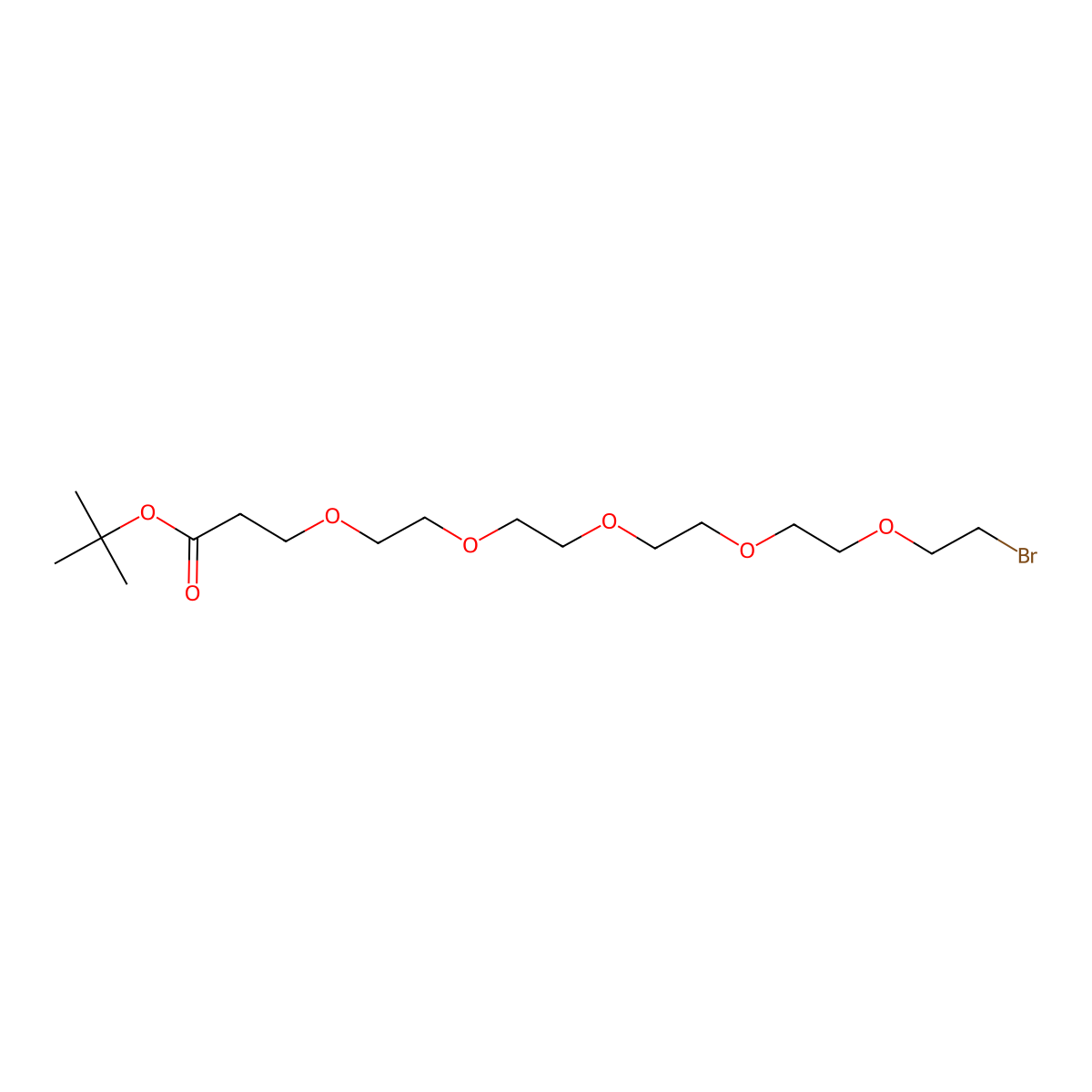 Bromo-PEG5-t-butyl ester molecular structure, CAS 1415800-38-2
