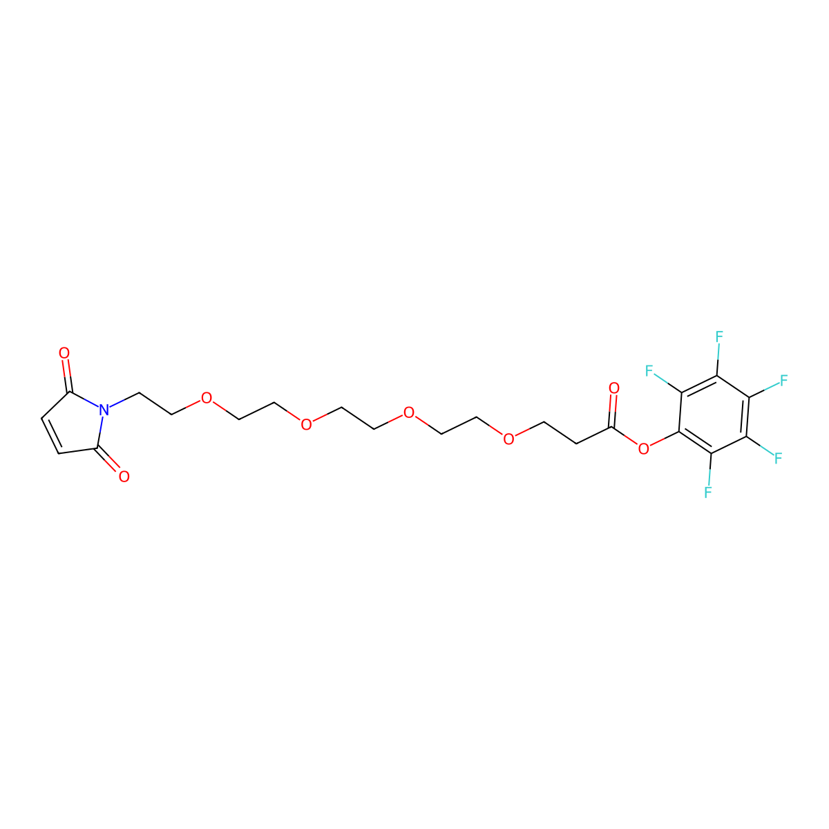 Mal-PEG4-PFP molecular structure, CAS 1415800-42-8