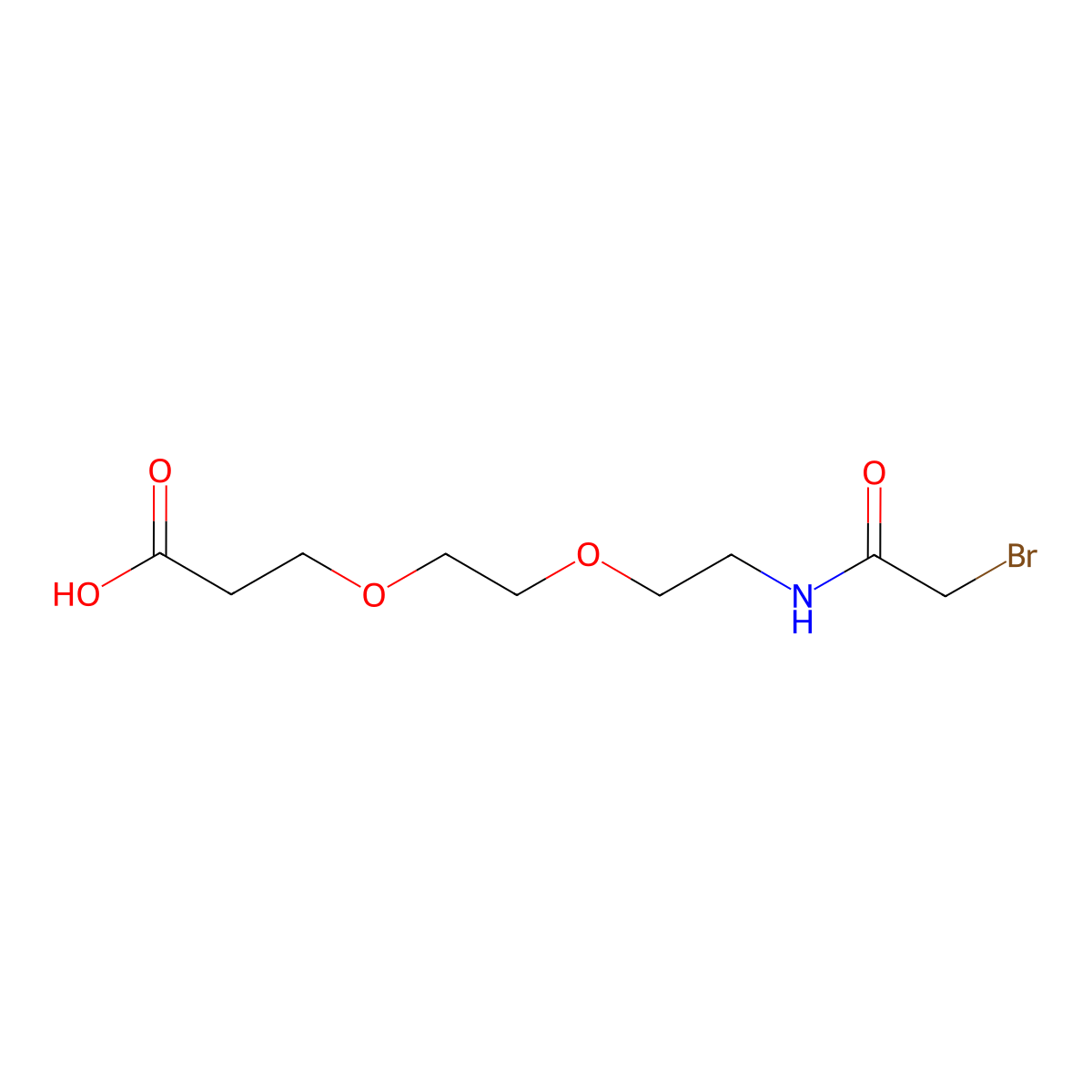 Bromoacetamido-PEG2-Acid molecular structure, CAS 1415800-44-0