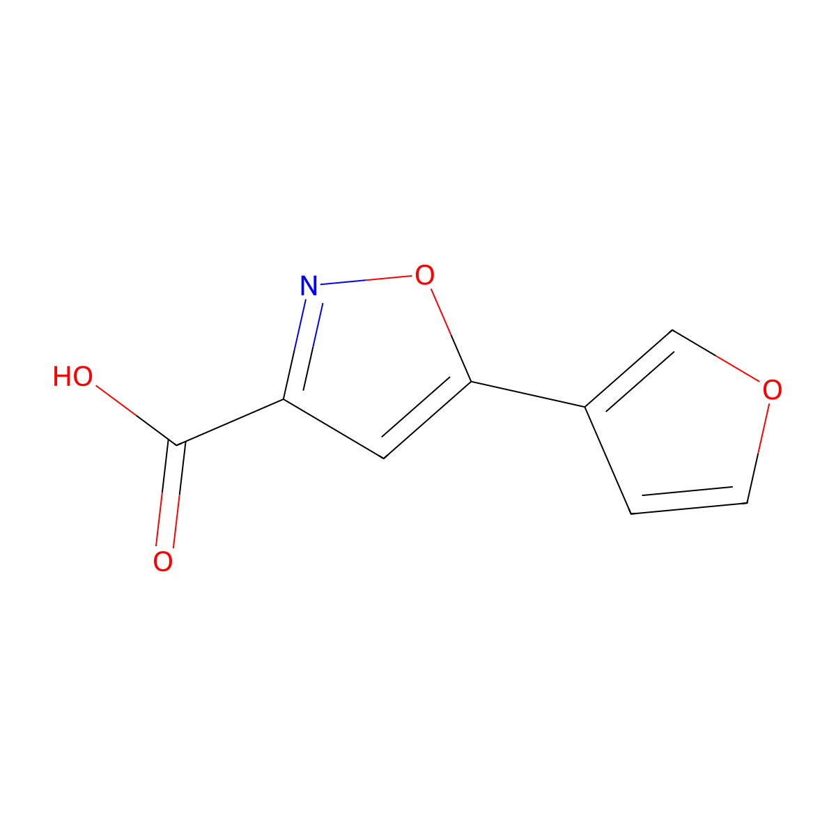 5-(Furan-3-yl)-1,2-oxazole-3-carboxylic acid molecular structure, CAS 1415808-30-8