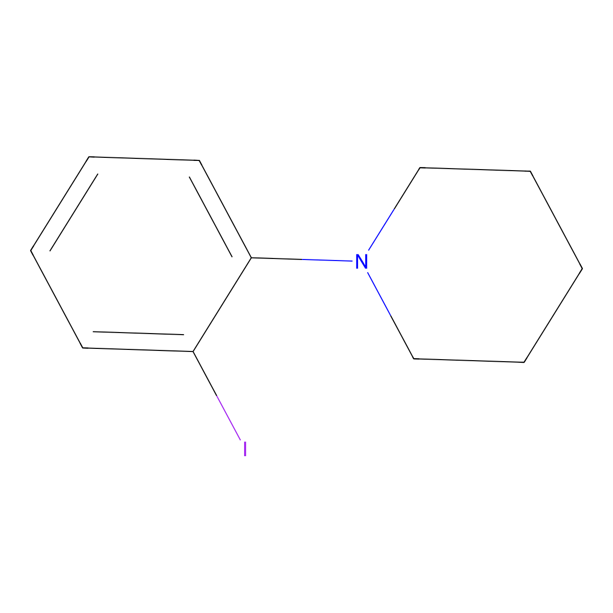 1-(2-Iodophenyl)piperidine molecular structure, CAS 1415808-72-8