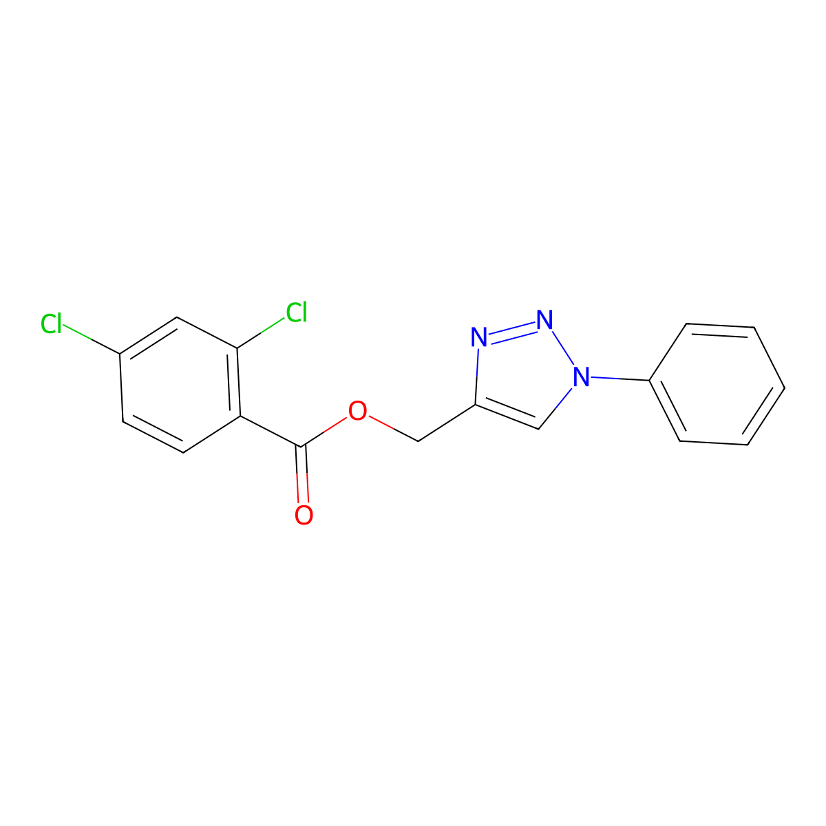 (1-phenyl-1H-1,2,3-triazol-4-yl)methyl 2,4-dichlorobenzenecarboxylate molecular structure, CAS 141581-65-9