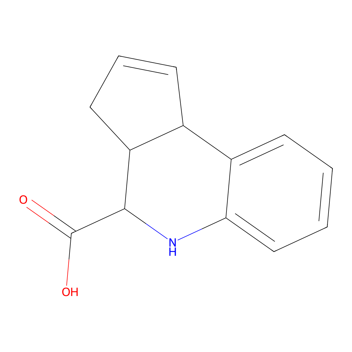 (3AR,4S,9BS)-3A,4,5,9B-Tetrahydro-3H-cyclopenta[C]quinoline-4-carboxylic acid molecular structure, CAS 1415811-43-6