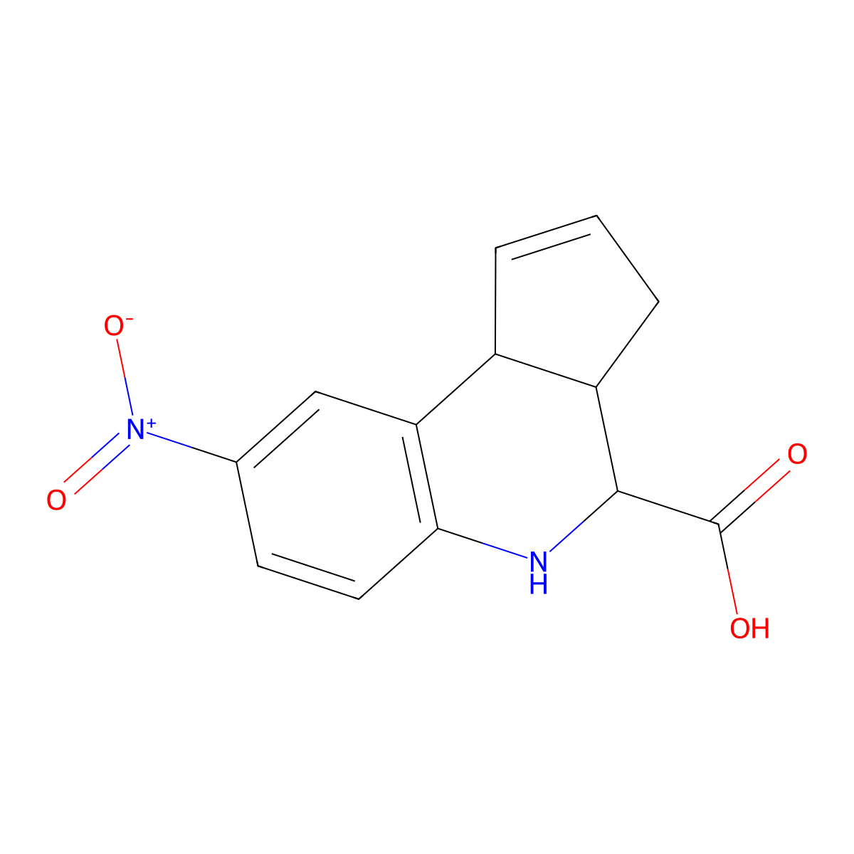(3aR,4S,9bS)-8-nitro-3a,4,5,9b-tetrahydro-3H-cyclopenta[c]quinoline-4-carboxylic acid molecular structure, CAS 1415811-49-2