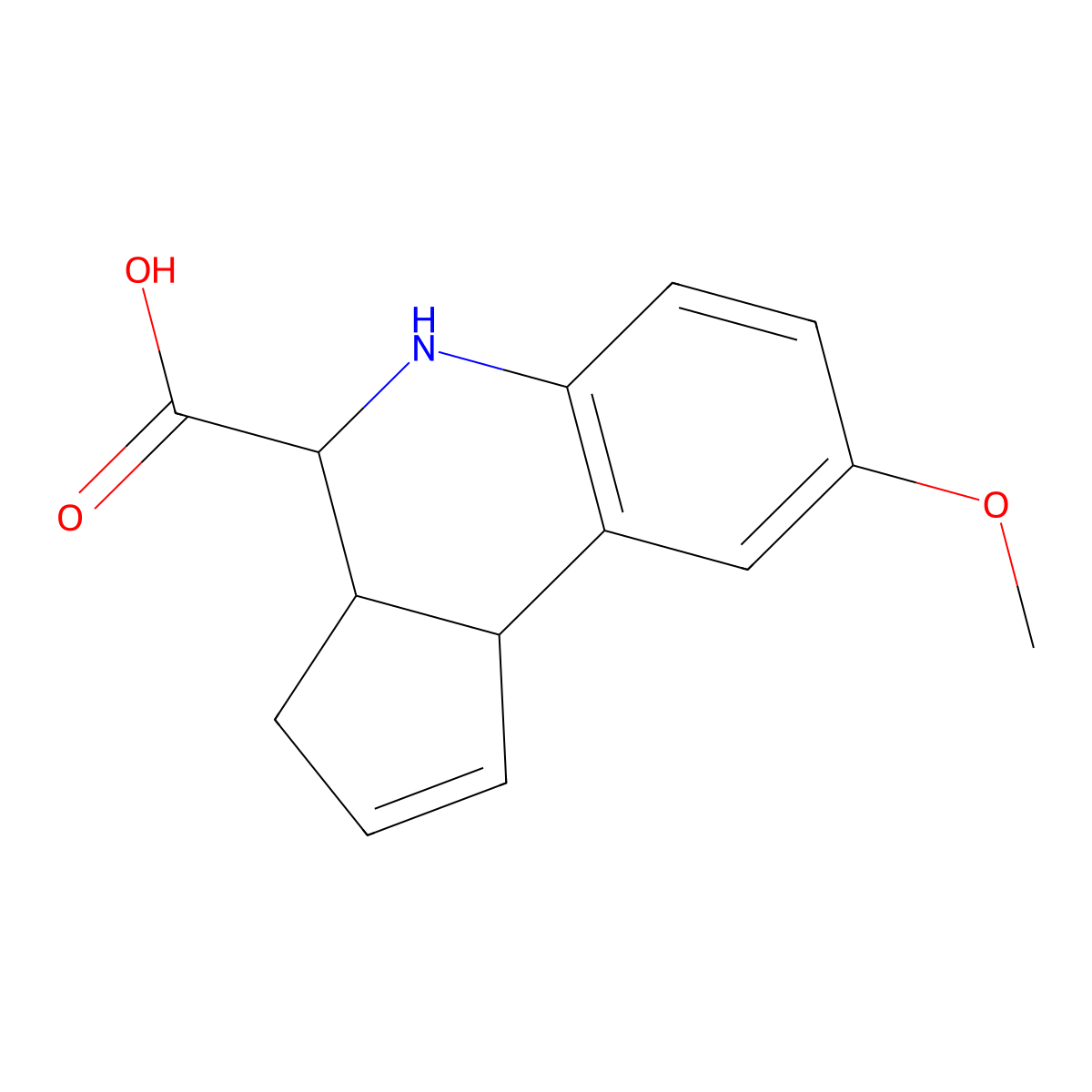 (3aR,4S,9bS)-8-methoxy-3a,4,5,9b-tetrahydro-3H-cyclopenta[c]quinoline-4-carboxylic acid molecular structure, CAS 1415811-63-0