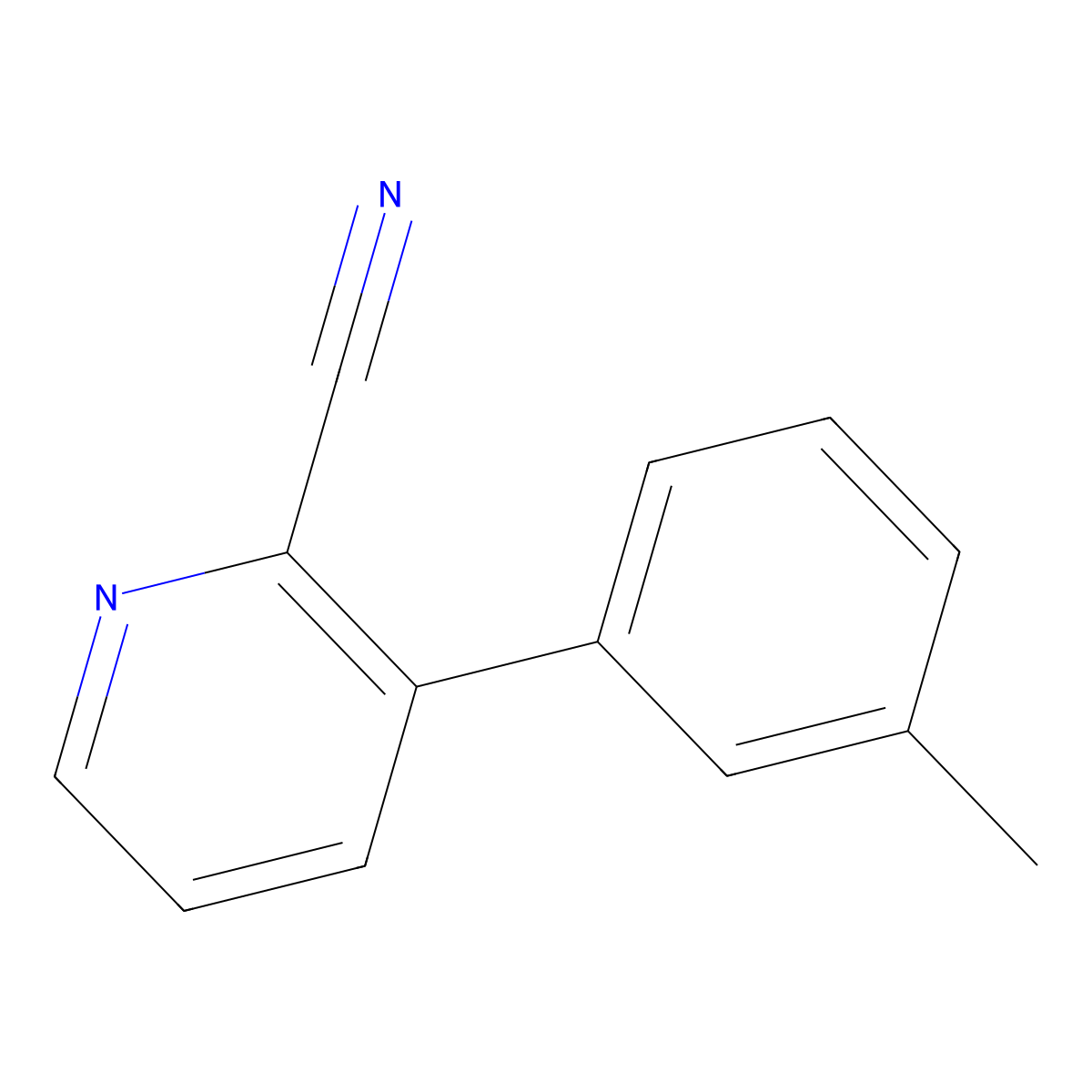 3-(3-Methylphenyl)pyridine-2-carbonitrile molecular structure, CAS 1415819-78-1