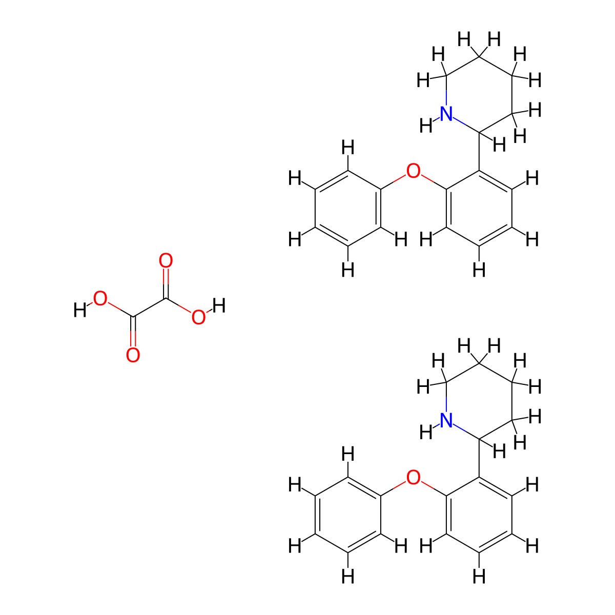 2-(2-Phenoxyphenyl)piperidine oxalate (2:1) molecular structure, CAS 1415819-79-2
