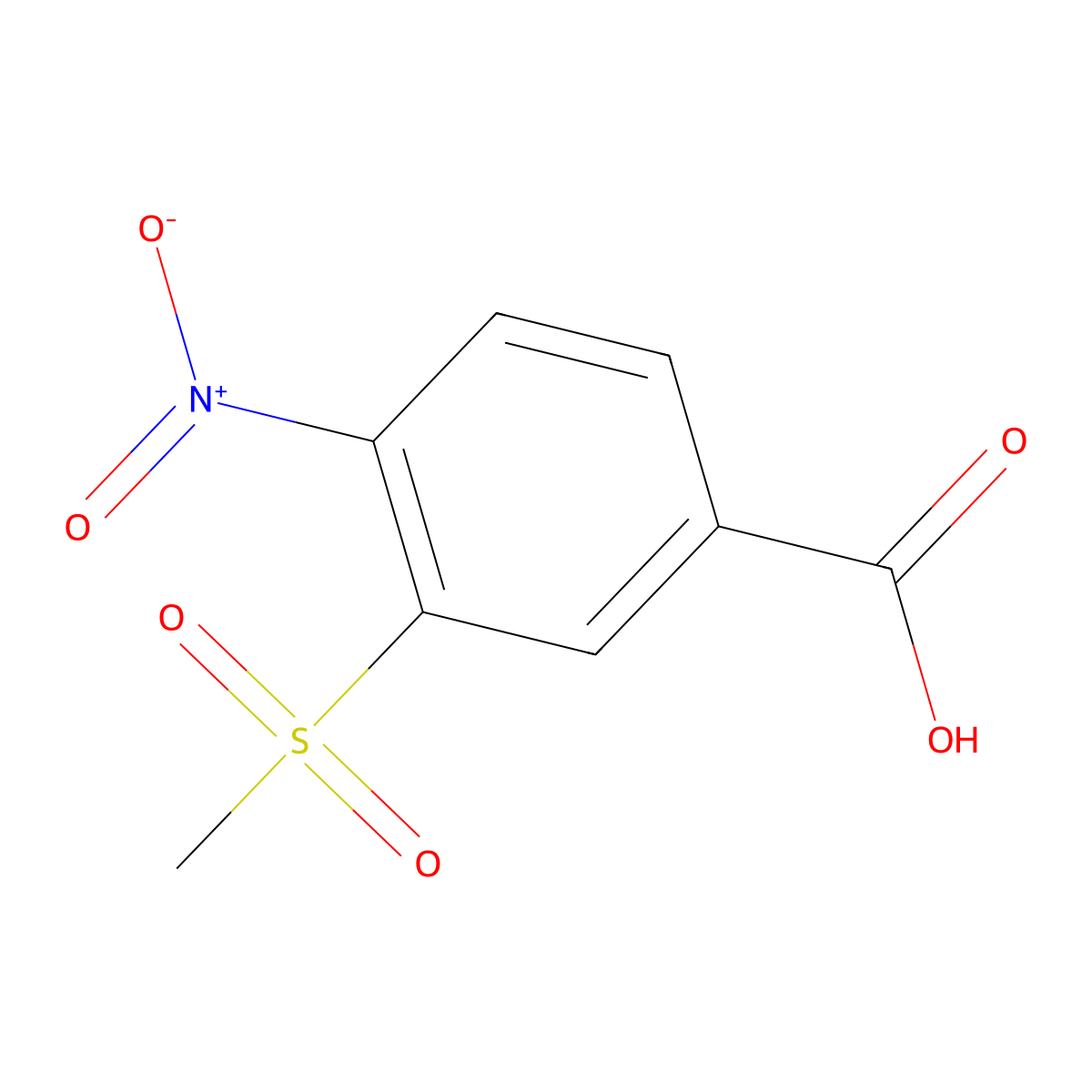 3-Methanesulfonyl-4-nitrobenzoic acid molecular structure, CAS 1415819-84-9